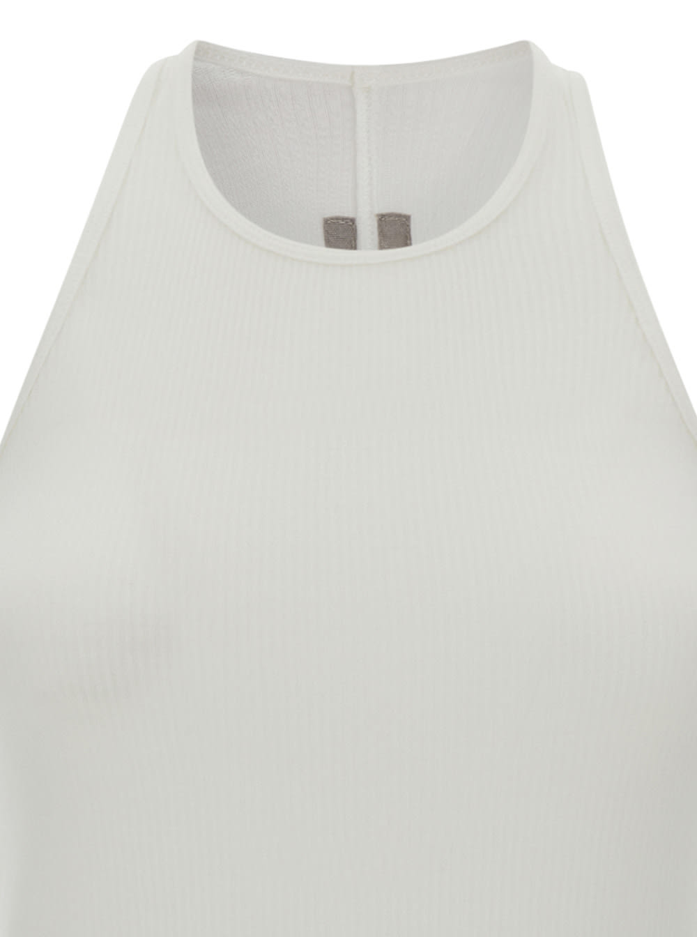 Shop Rick Owens Basic White Crew Neck Top In Technical Fabric Woman