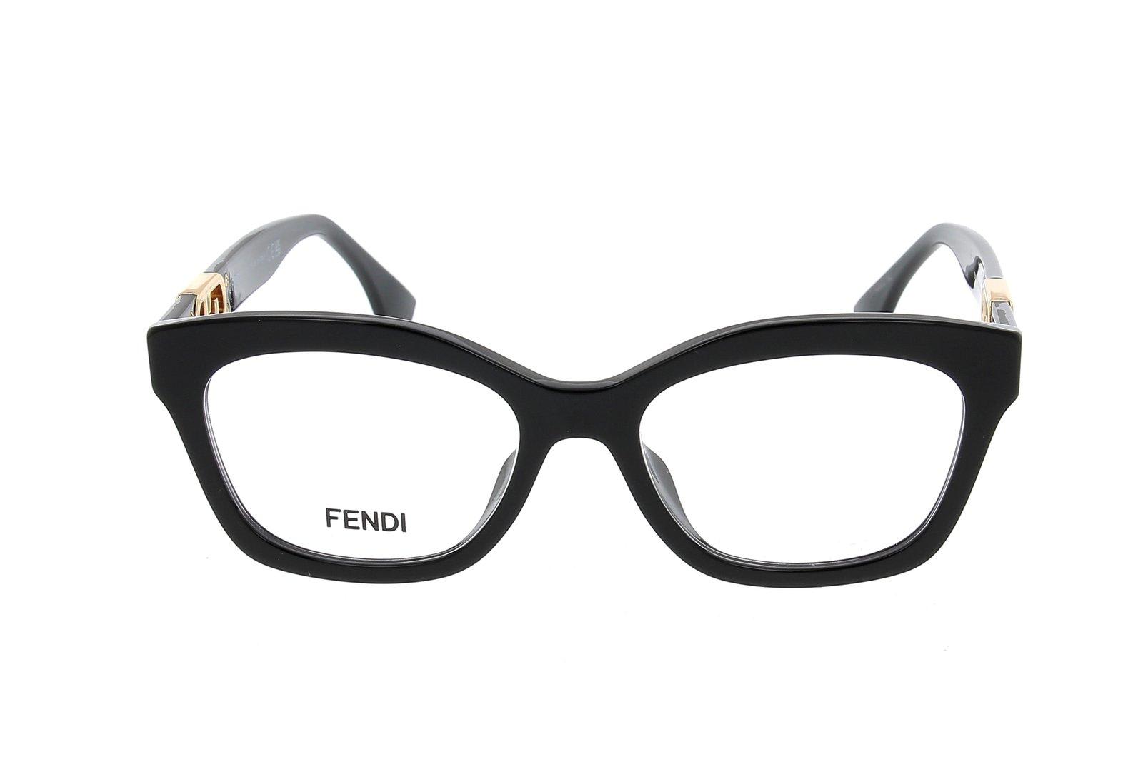 Fendi Oval Frame Glasses In Black