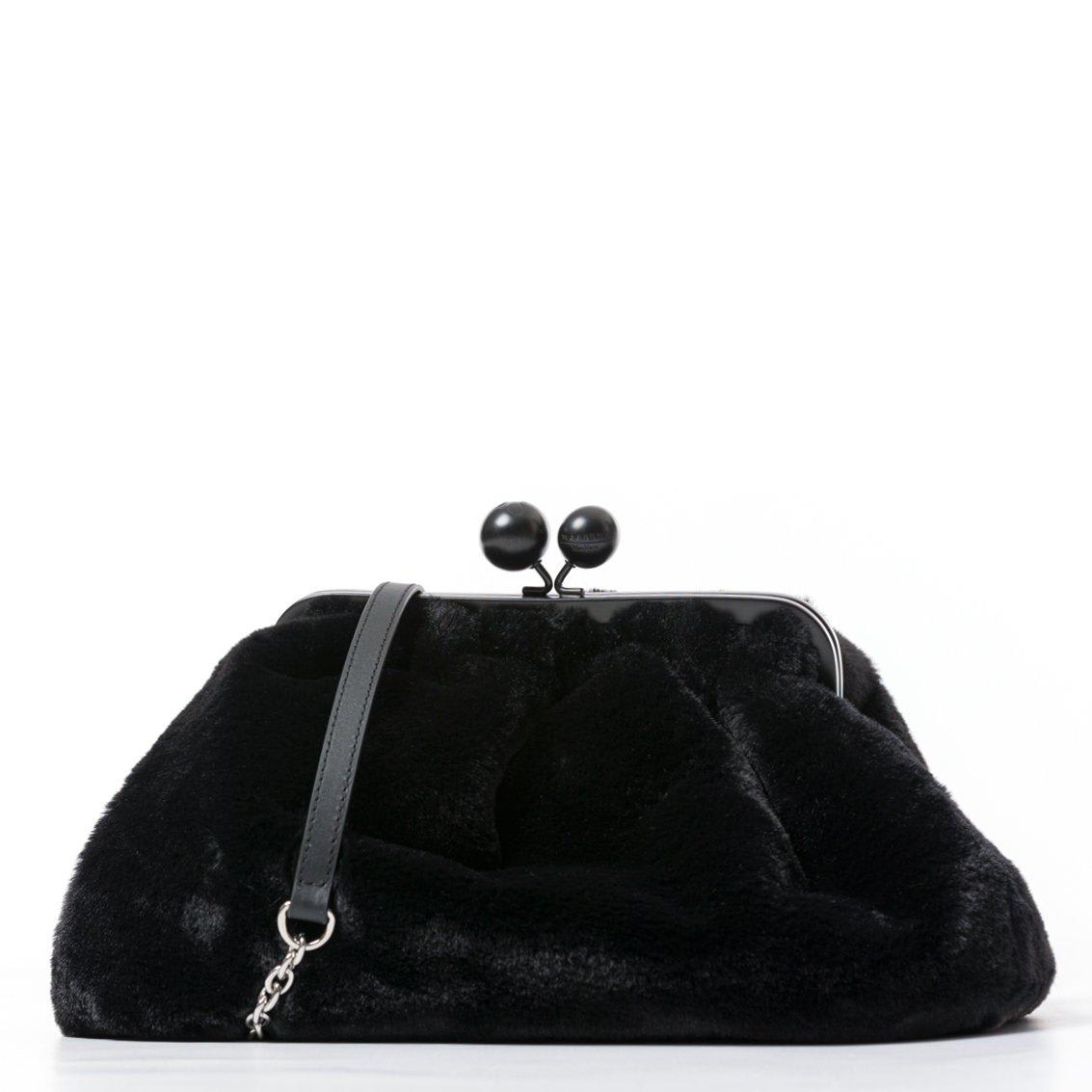 Shop Weekend Max Mara Medium Pasticcino Clutch Bag In Black