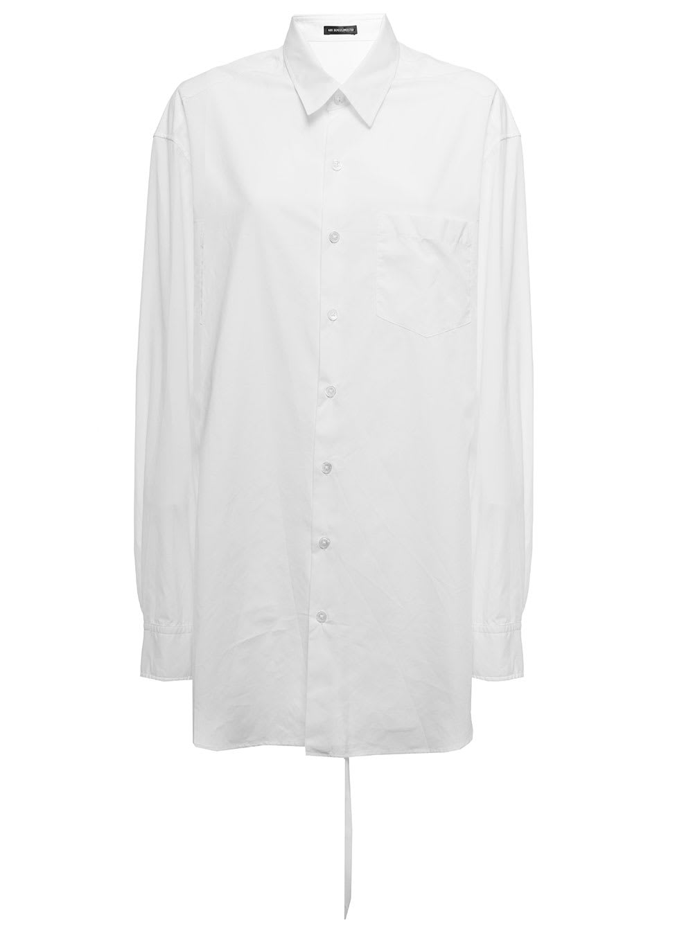 Anne Demeulemeester White Cotton Womans Poplin Shirt