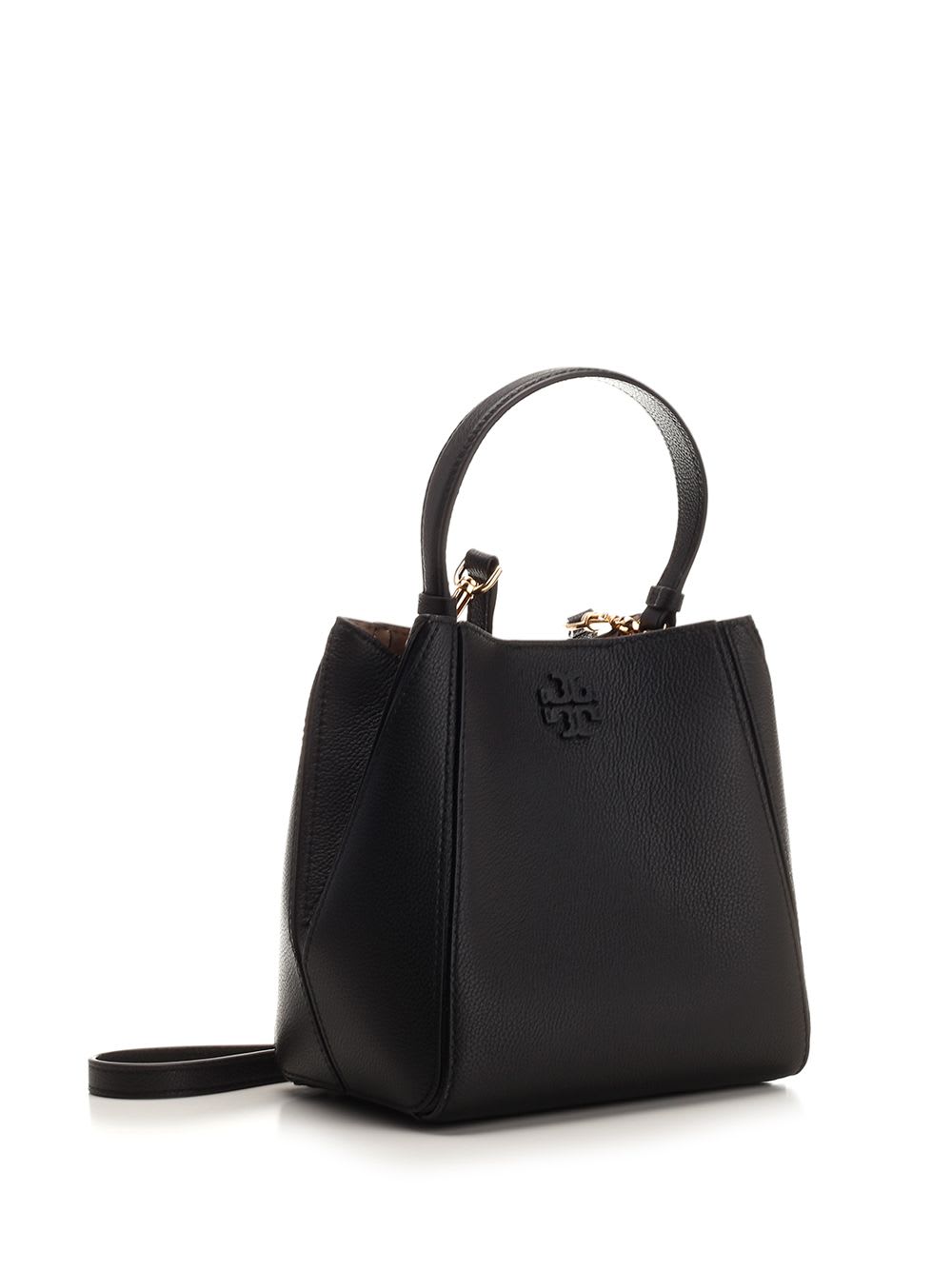 Shop Tory Burch Small Mcgraw Shoulder Bag In Black