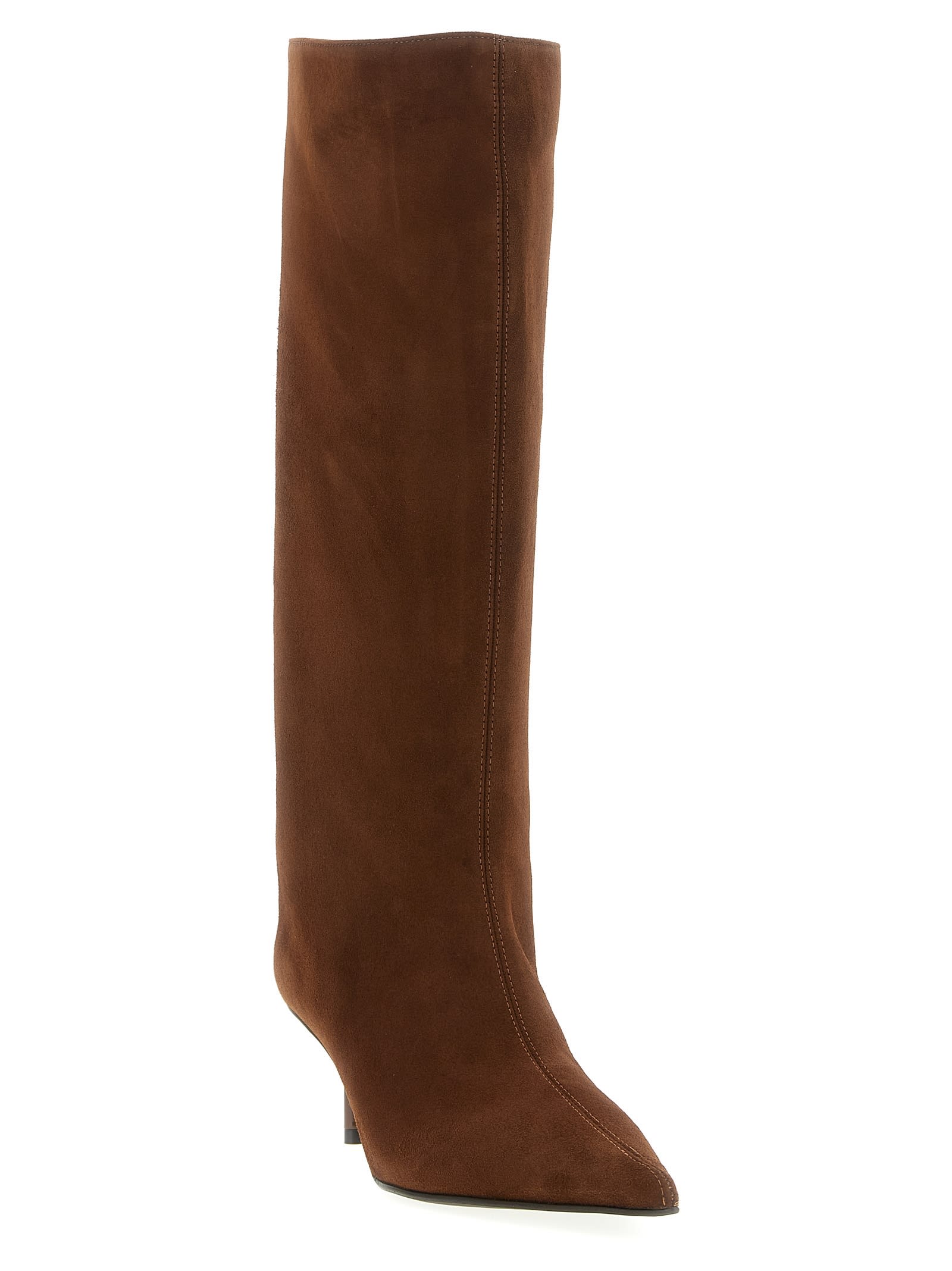 Le Silla Knee-high Toffee Suede Bella Boots In Red
