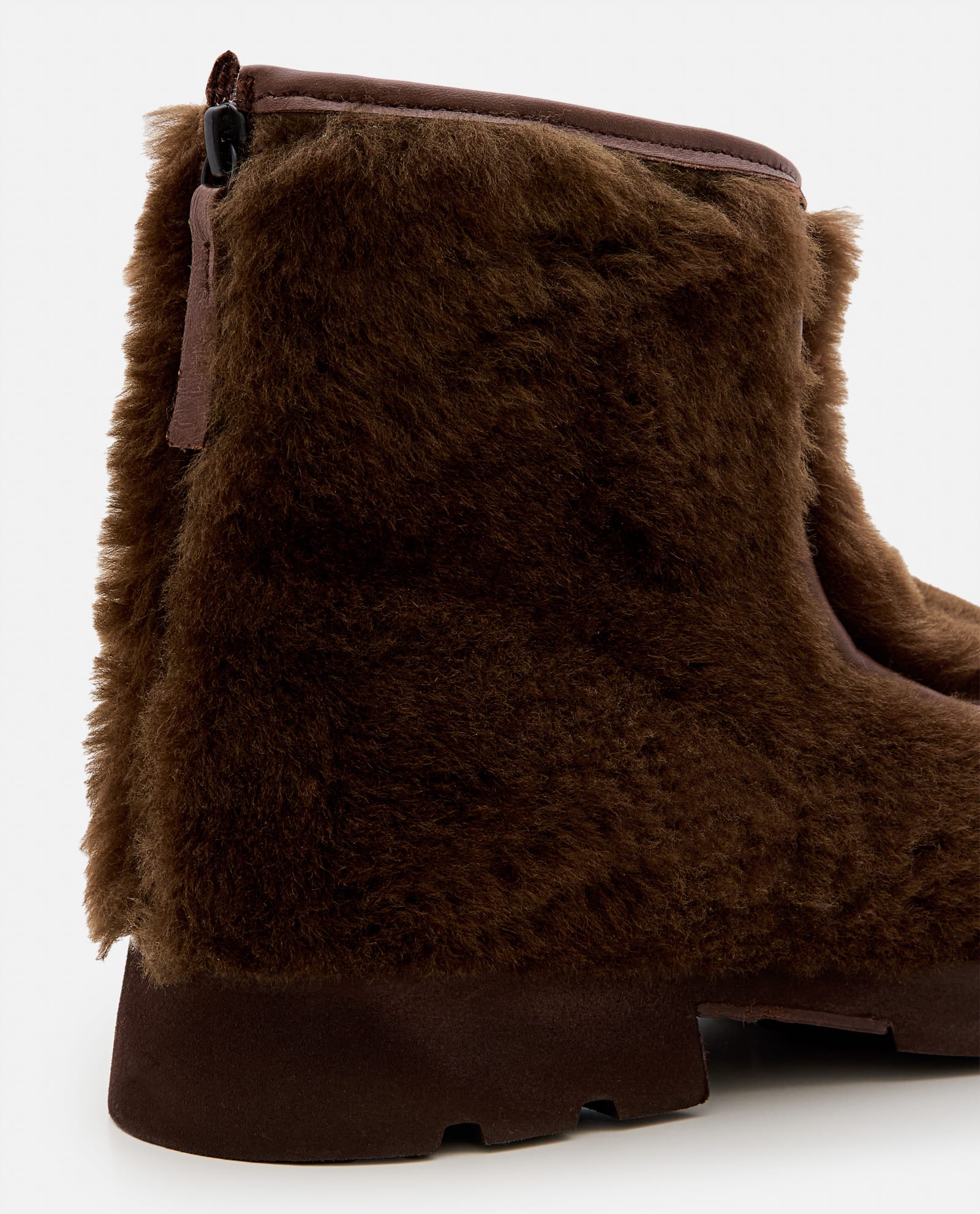 Shop Hereu Armenta Low Zipped Boots In Brown