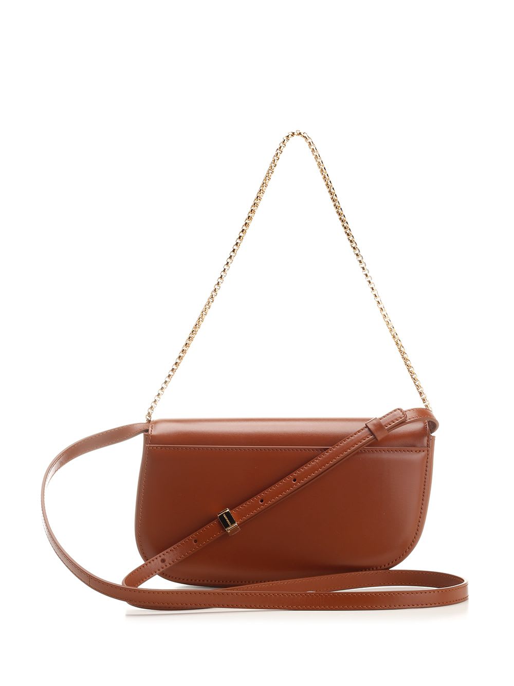 Shop Ferragamo Fiamma Shoulder Bag S In Brown