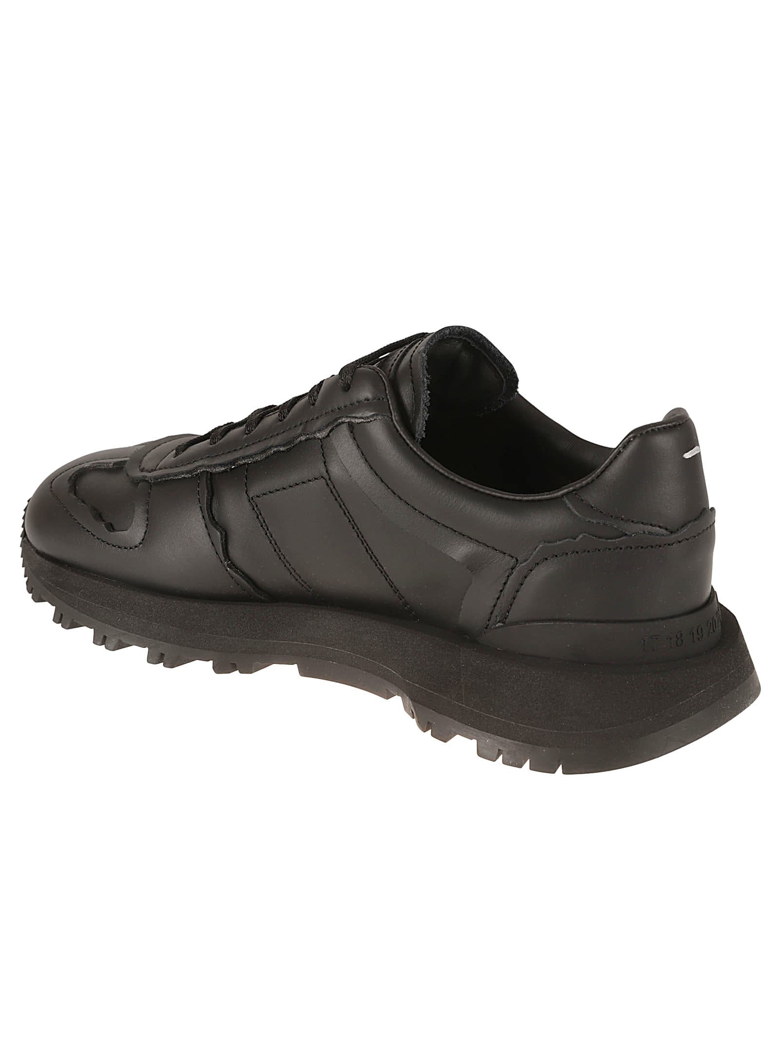 Shop Maison Margiela Low Classic Sneakers In Black