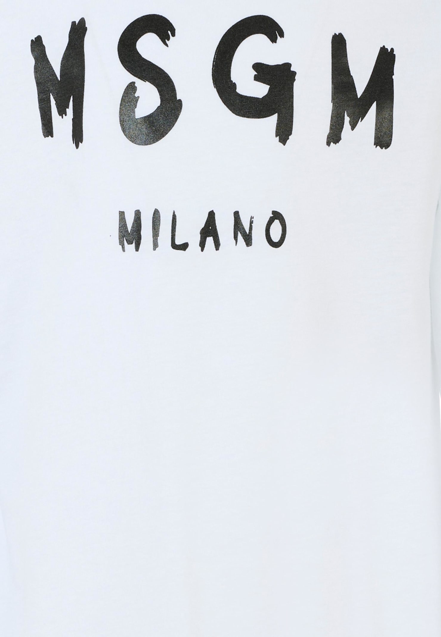 Msgm White T-shirt For Kids With Logo In White