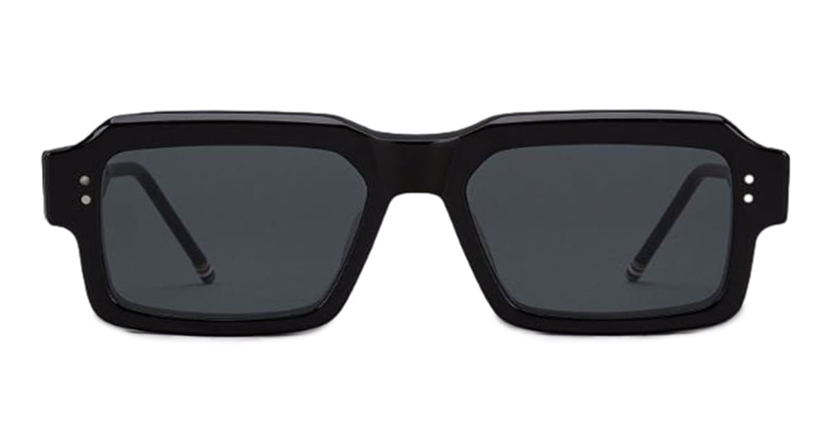 Rectangular - Shiny Black Sunglasses