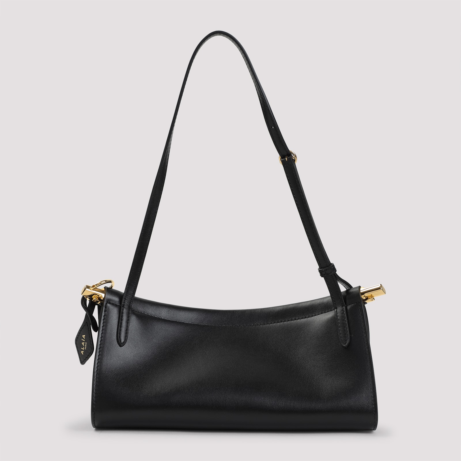 Alaïa Le Click Small Shoulder Bag In Glossy Leather In Black