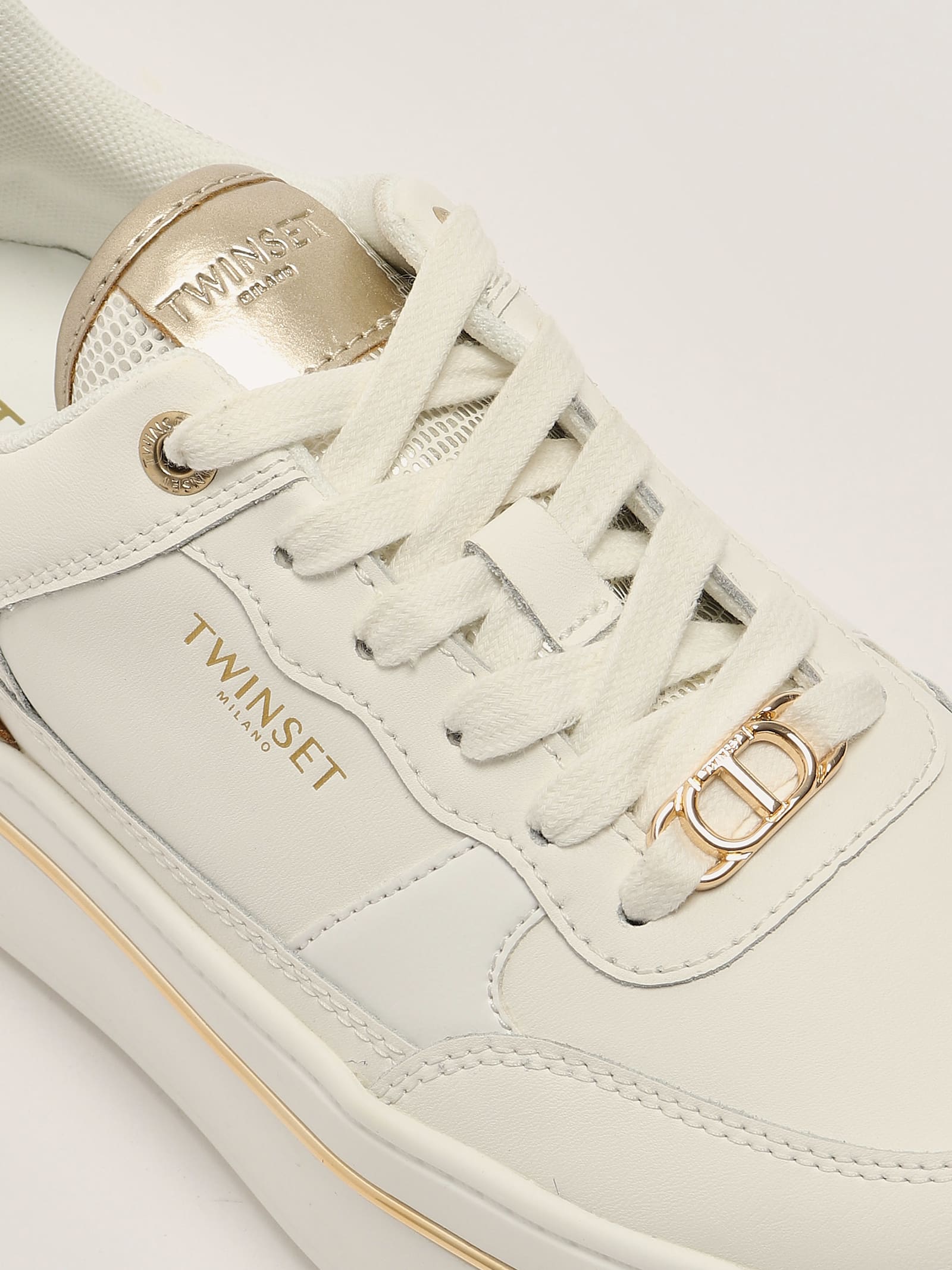 Twinset Sneakers Bicolore Sneaker In Bianco-oro