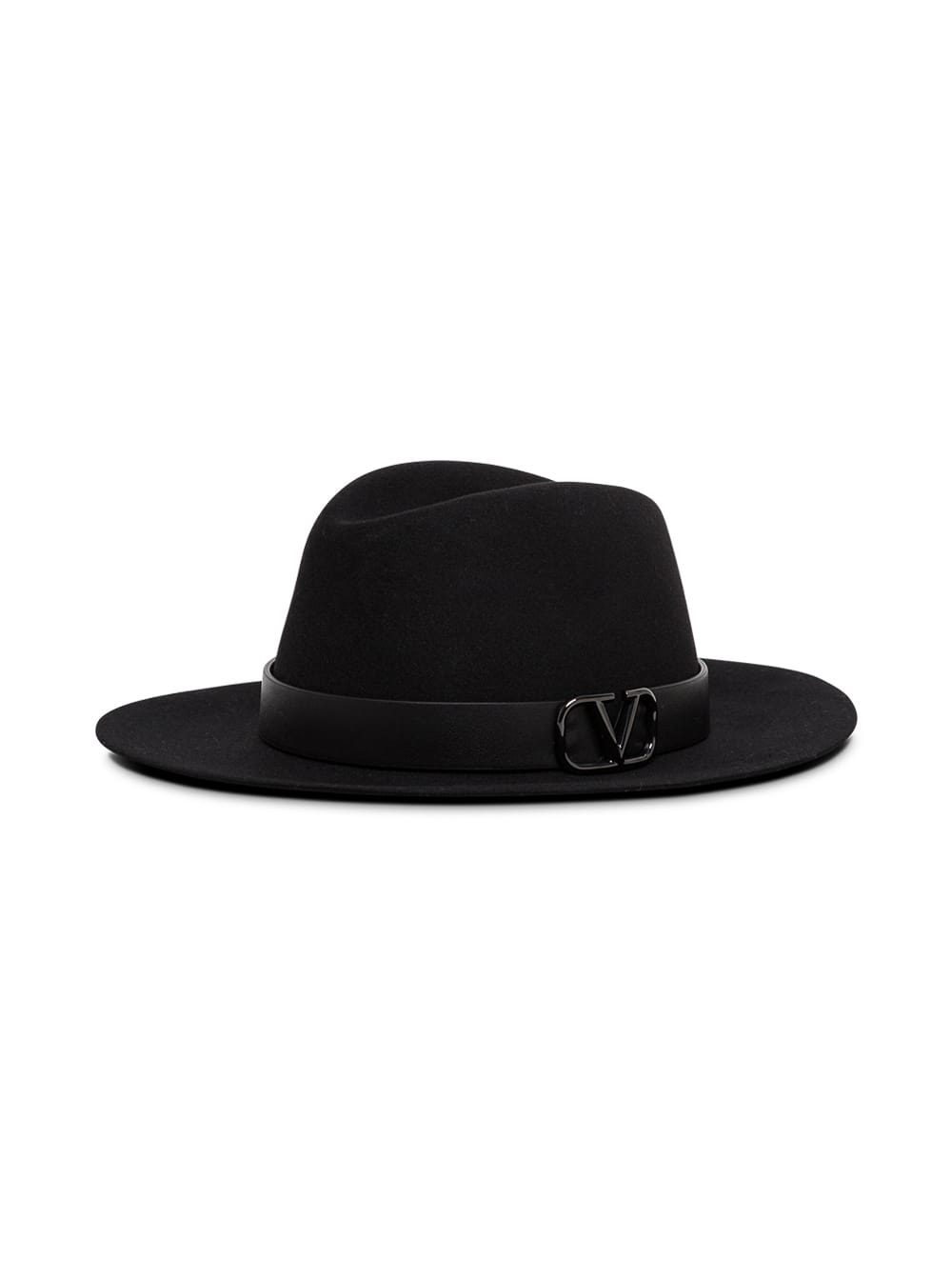 Valentino Garavani Wide Brim Hat With Vlogo Buckle