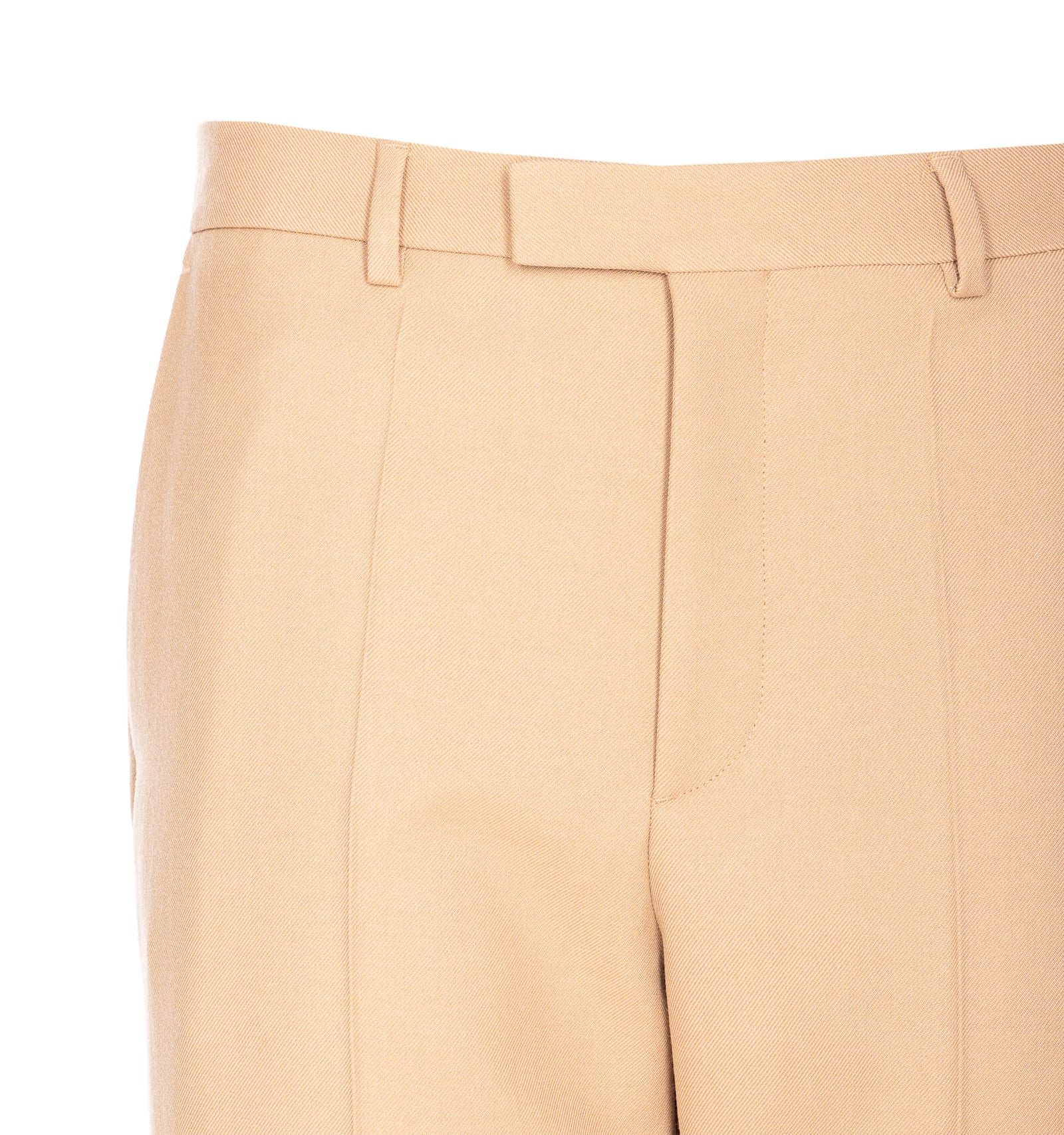 Valentino Camel Trousers With Side Pockets And Cuffs