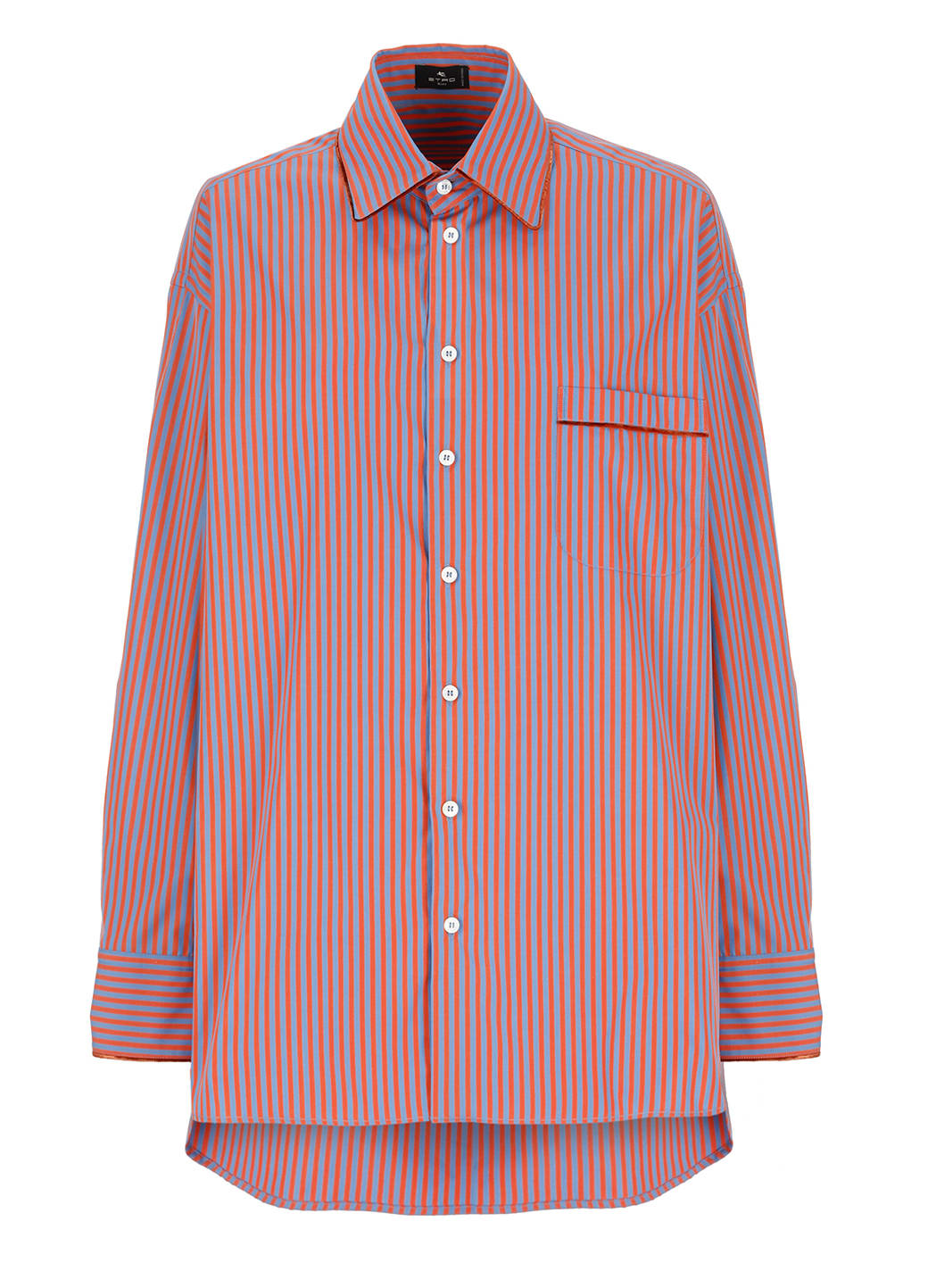 Shop Etro Cotton Shirt In Orange