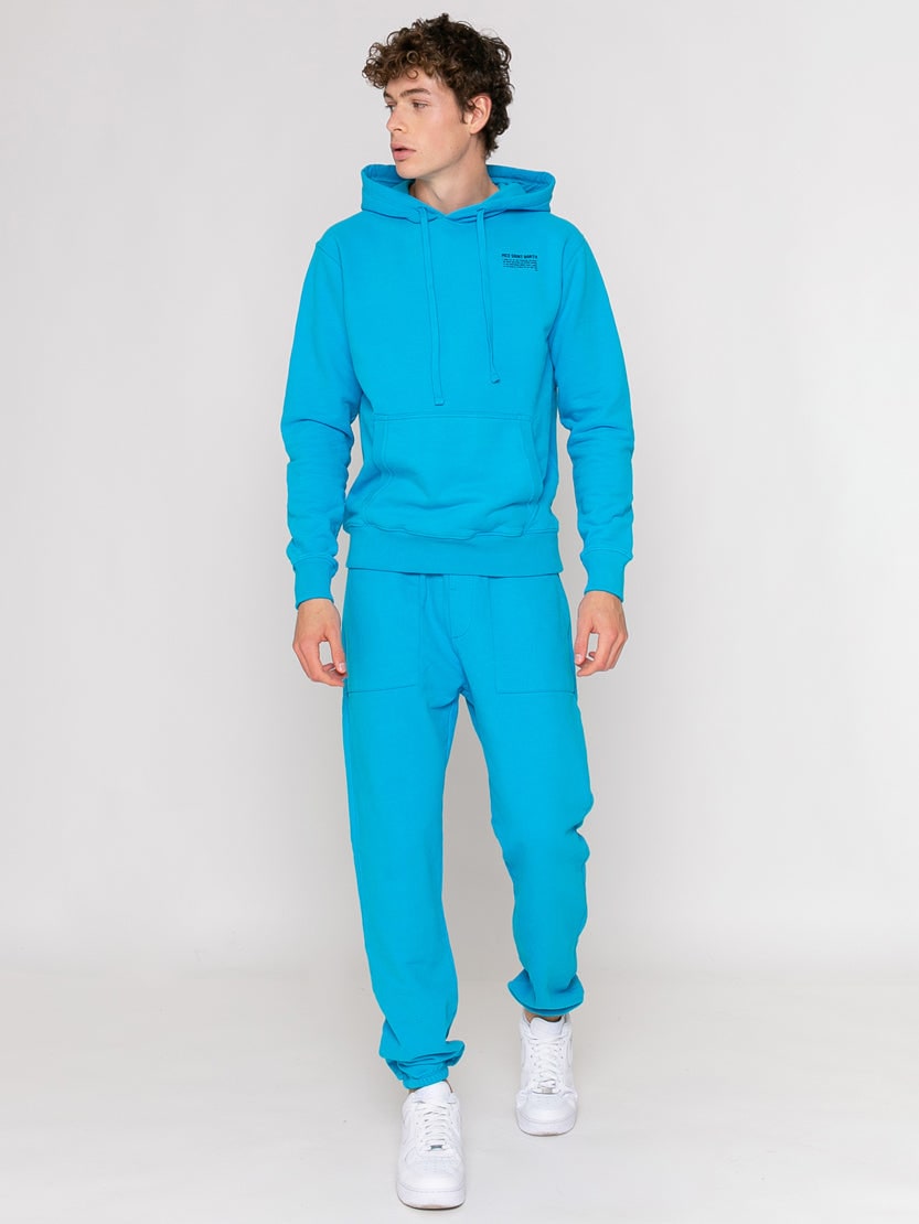 Shop Mc2 Saint Barth Turquoise Hoodie Pantone Special Edition In Blue