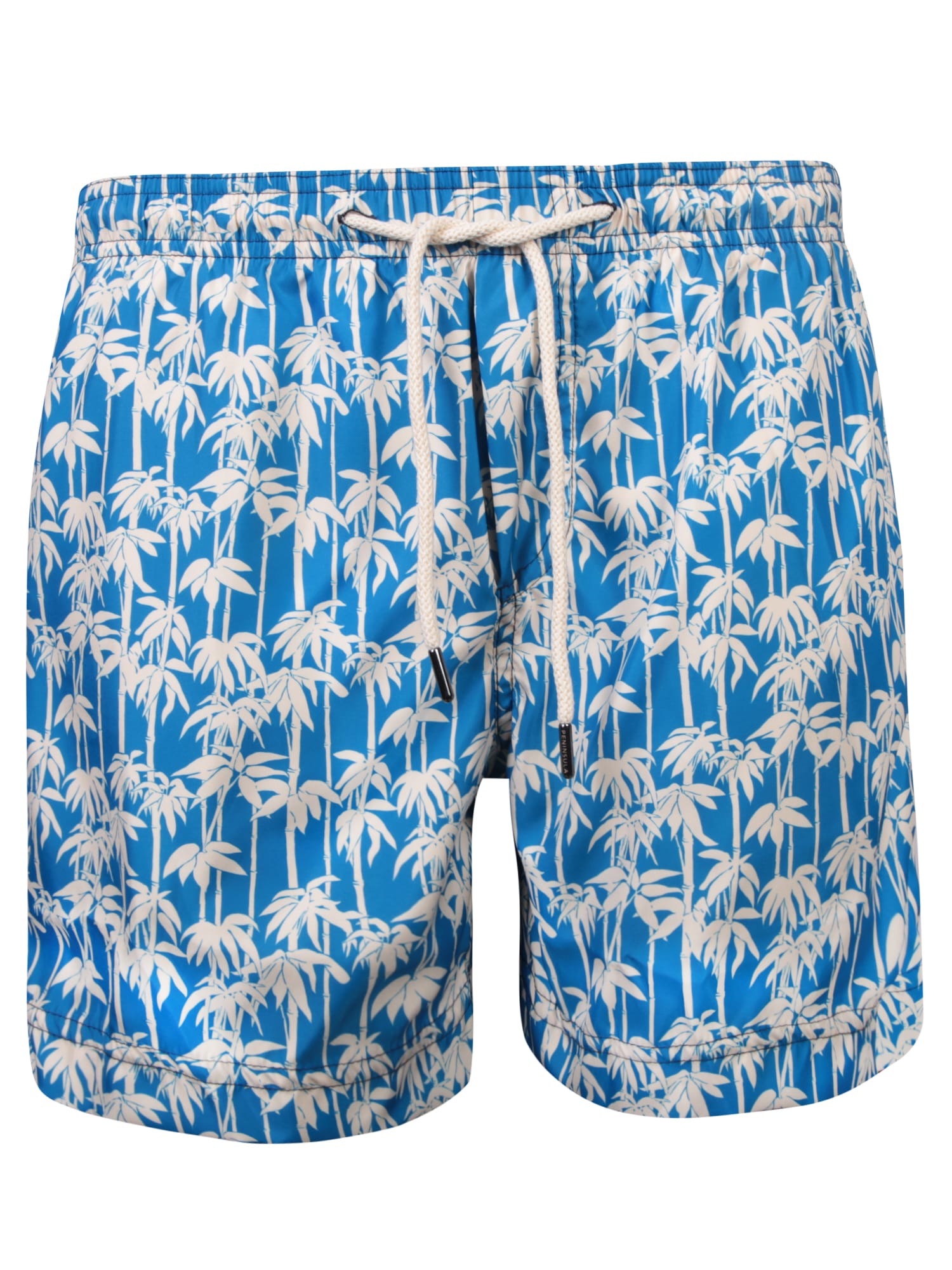Palm Patterned Swim Shorts Blue/light Blue