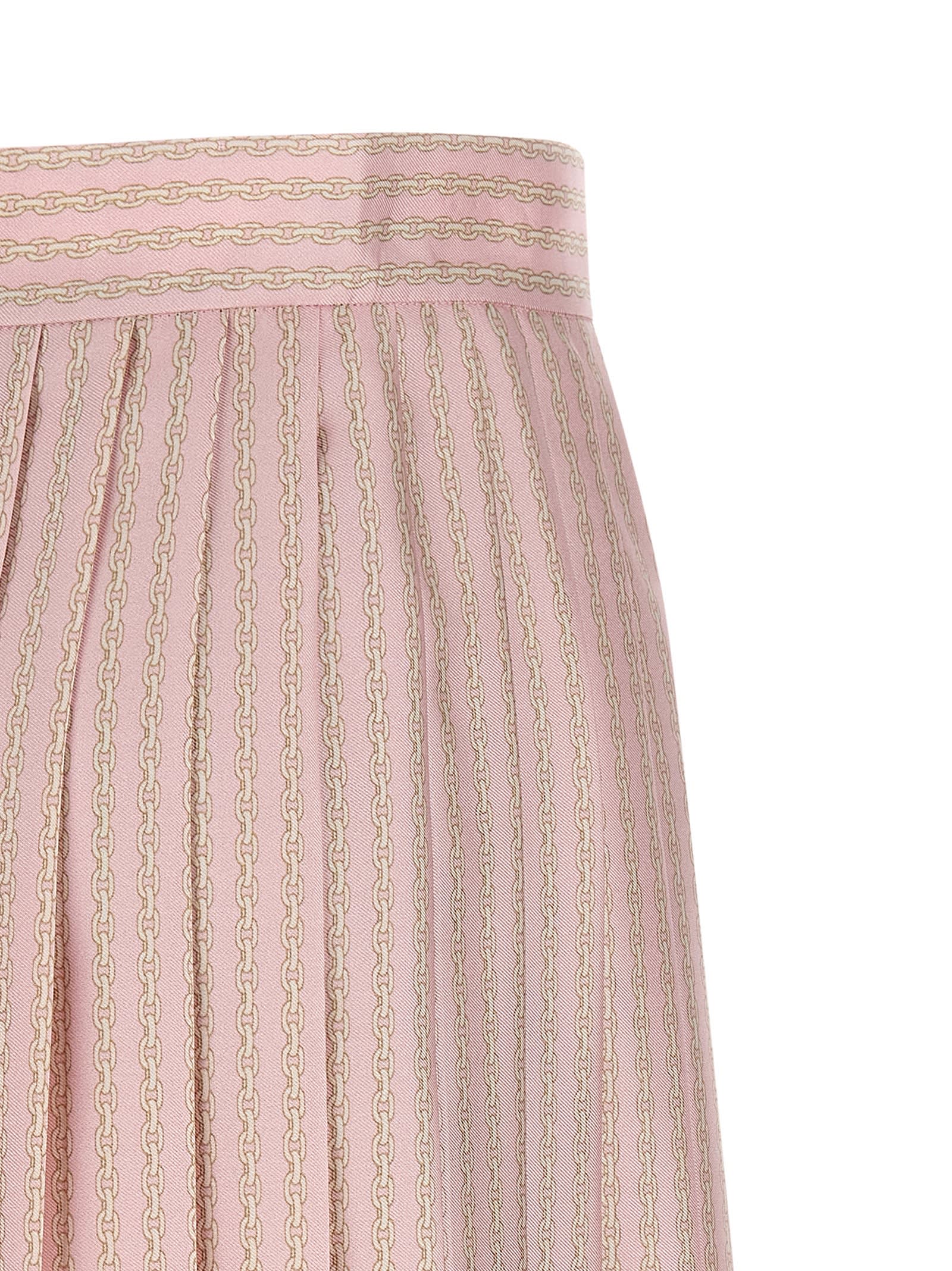 Shop Versace Treasure Skirt In Pink