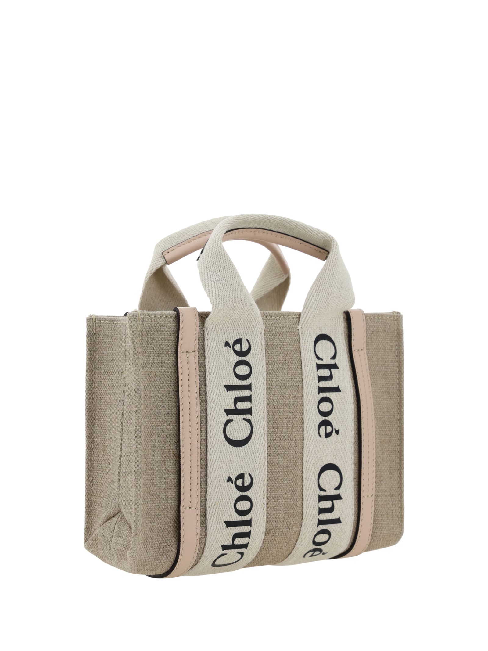 Shop Chloé Woody Handbag In Cement Pink