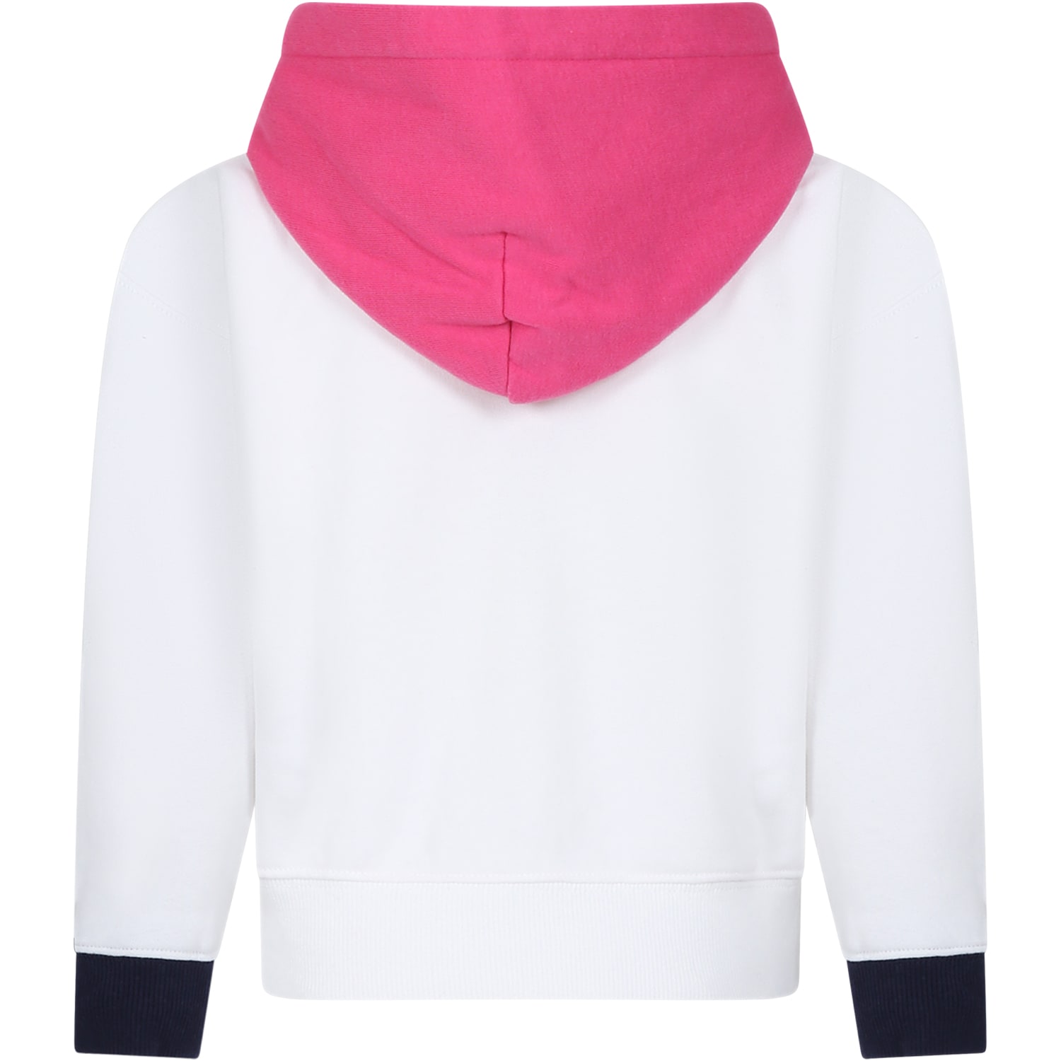 Shop Ralph Lauren White Sweatshirt For Girl With Polo Bear