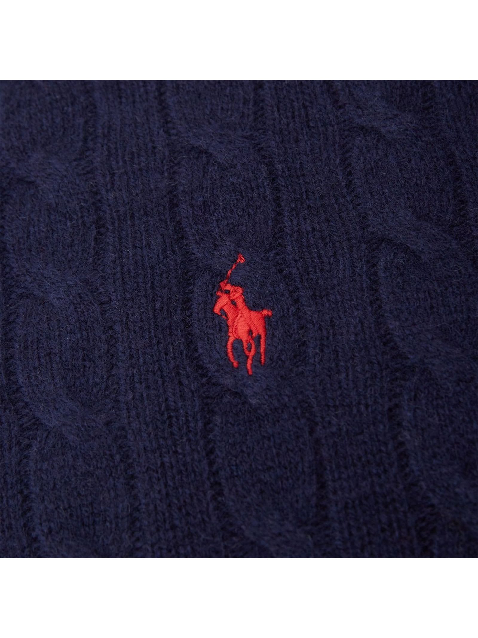 Shop Ralph Lauren Blue Wool And Cashmere Jumper