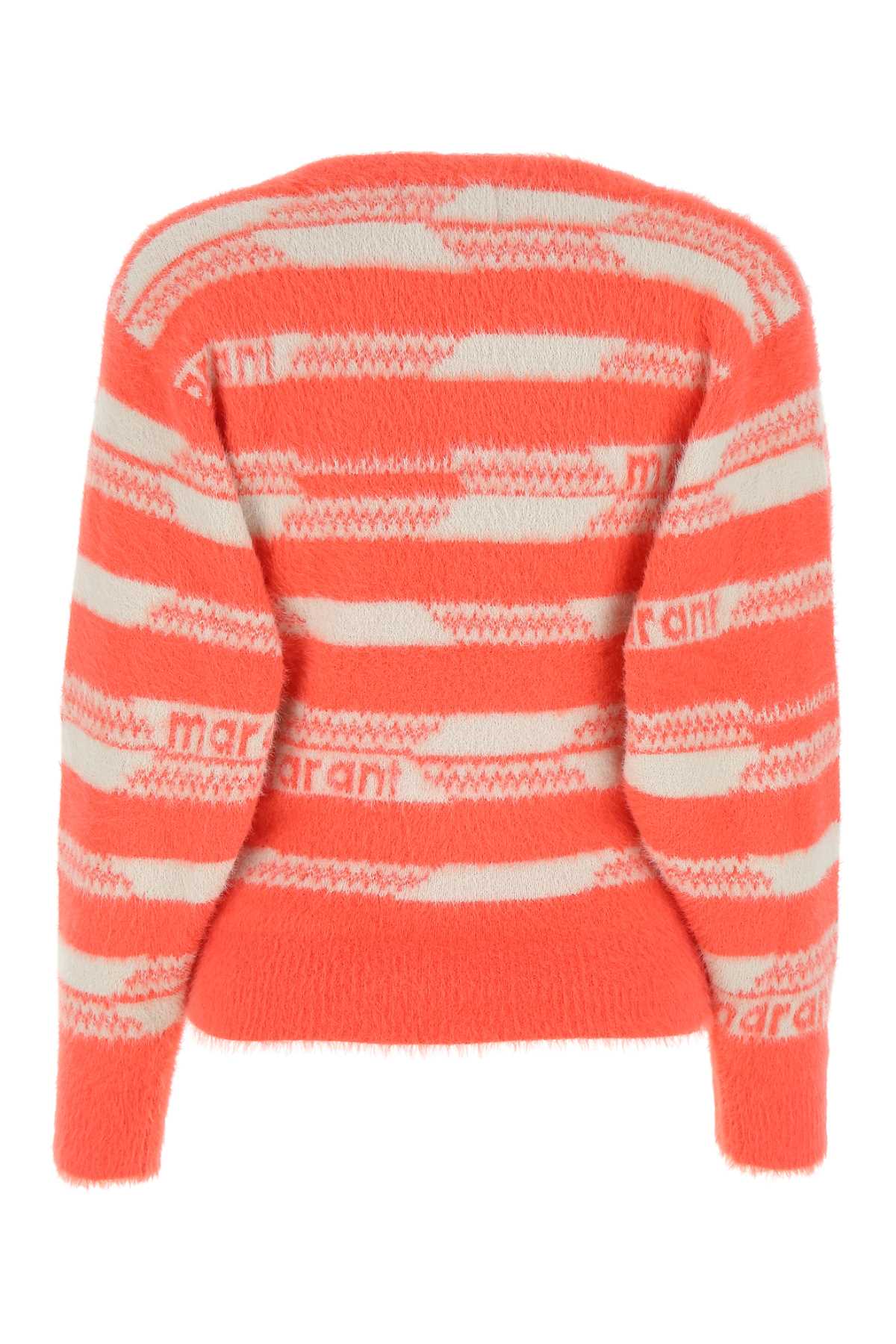 Marant Etoile Embroidered Nylon Orson Sweater In Red