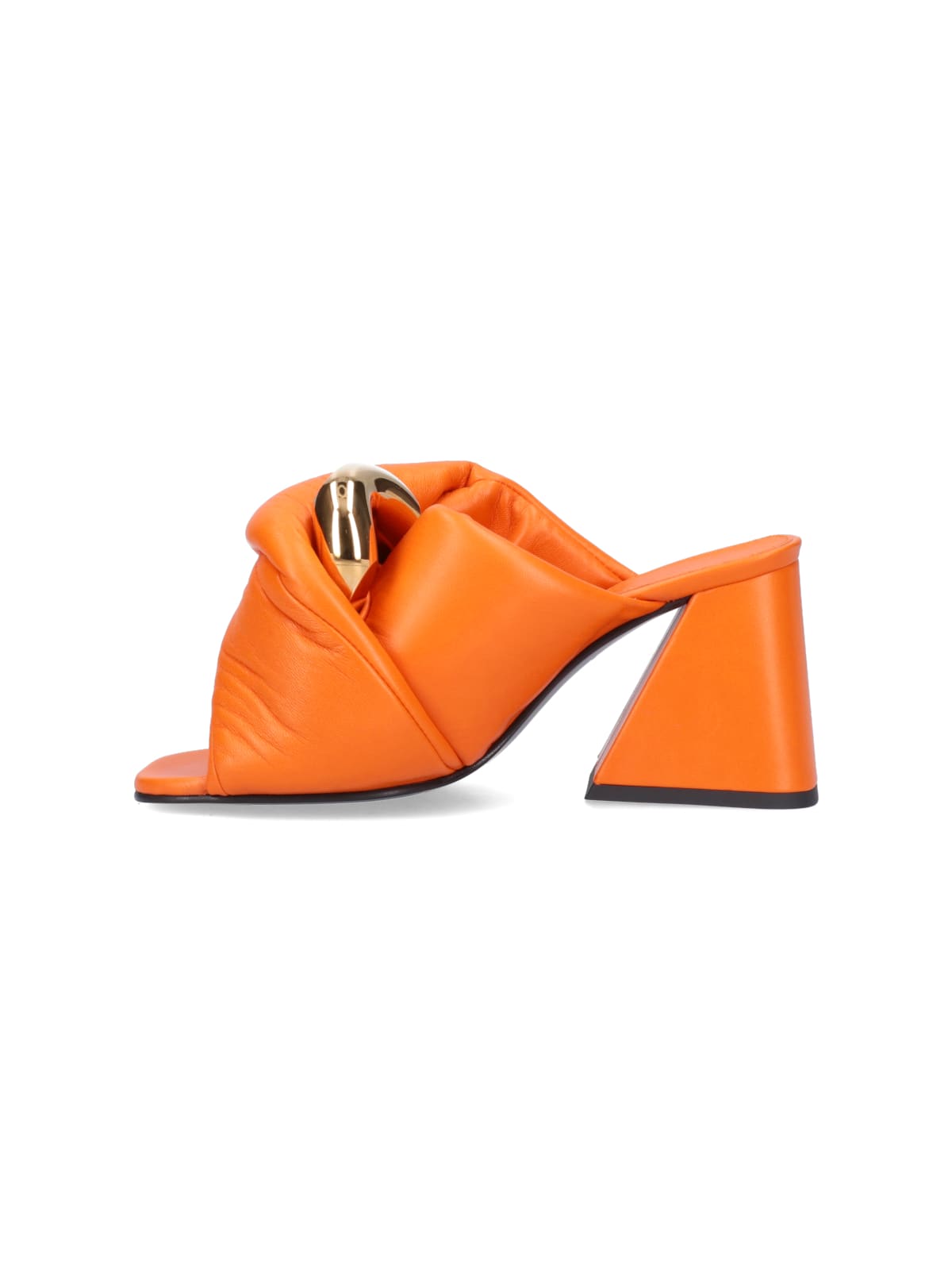 Shop Jw Anderson Chain Twist Sandals In Orange