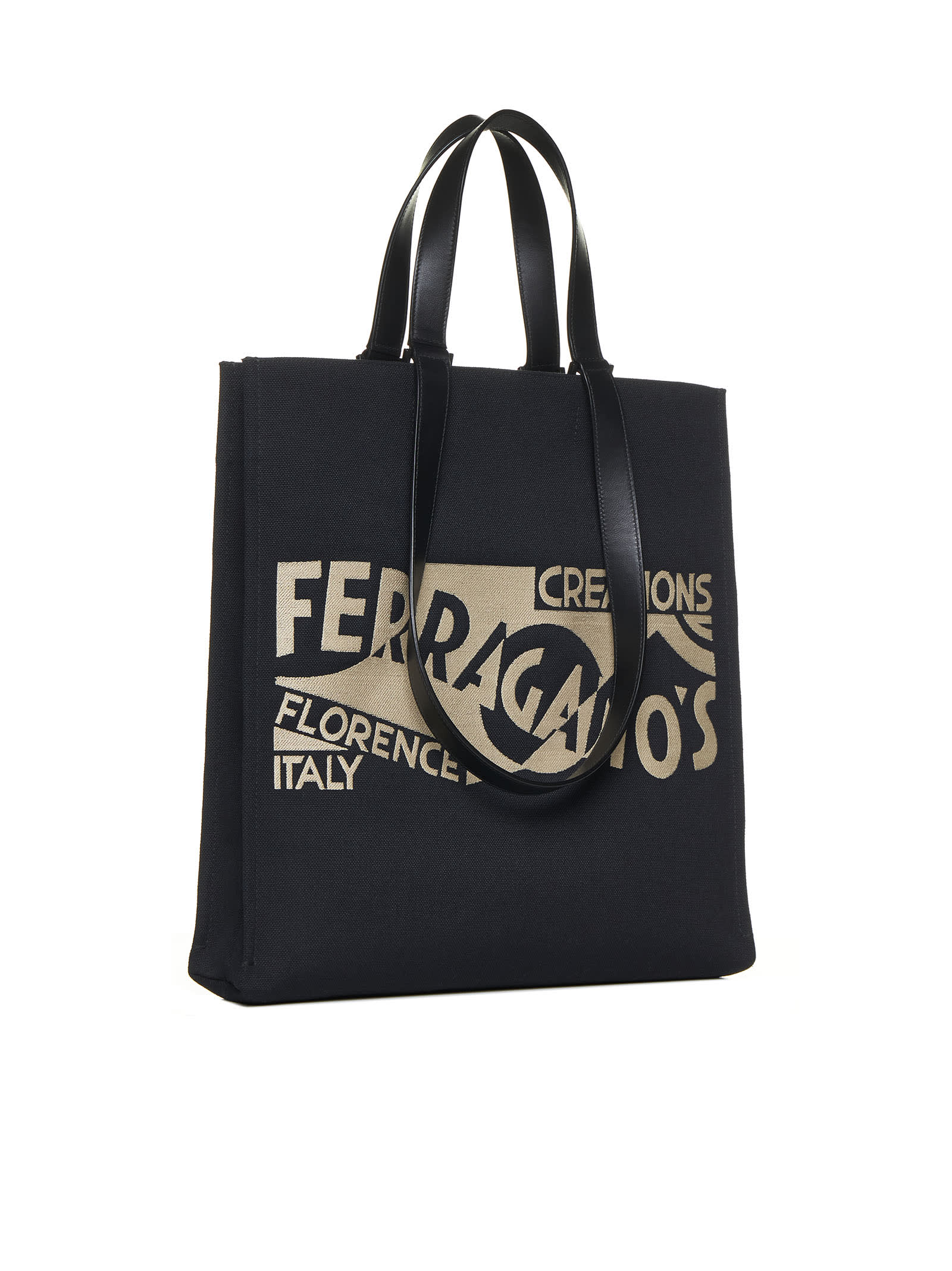 Shop Ferragamo Tote In Nero || Nero || Nero