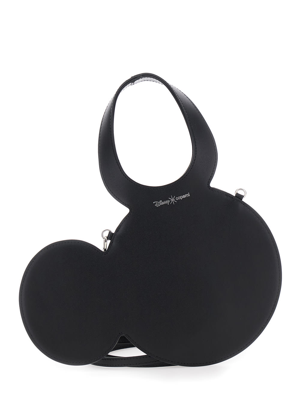 COPERNI MICKEY BLACK CROSSBODY BAG WITH ADJUSTABLE AND REMOVABLE SHOULDER STRAP AND LOGO LETTERING ON THE FR