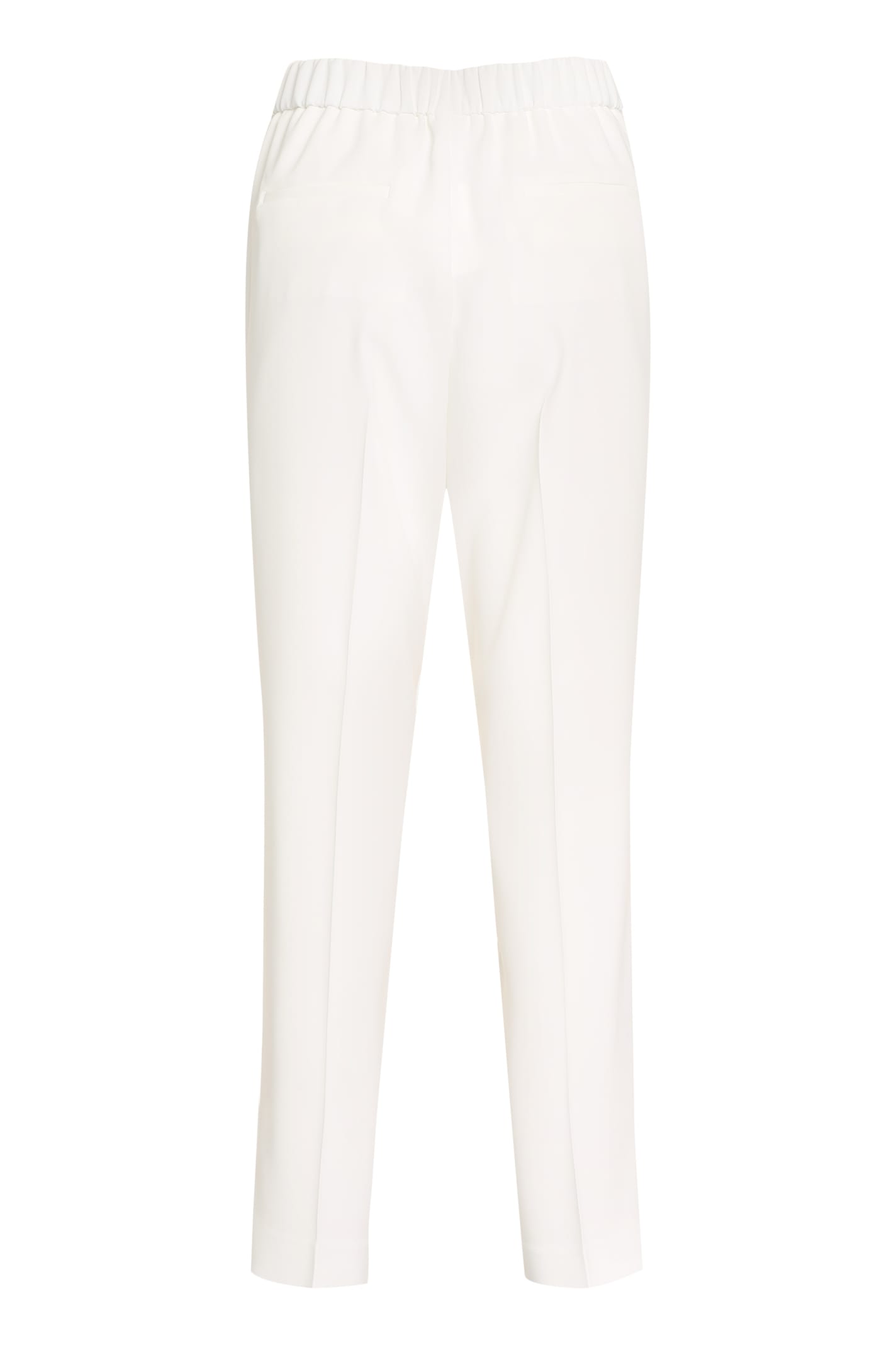 Shop Peserico Cropped Pants In White