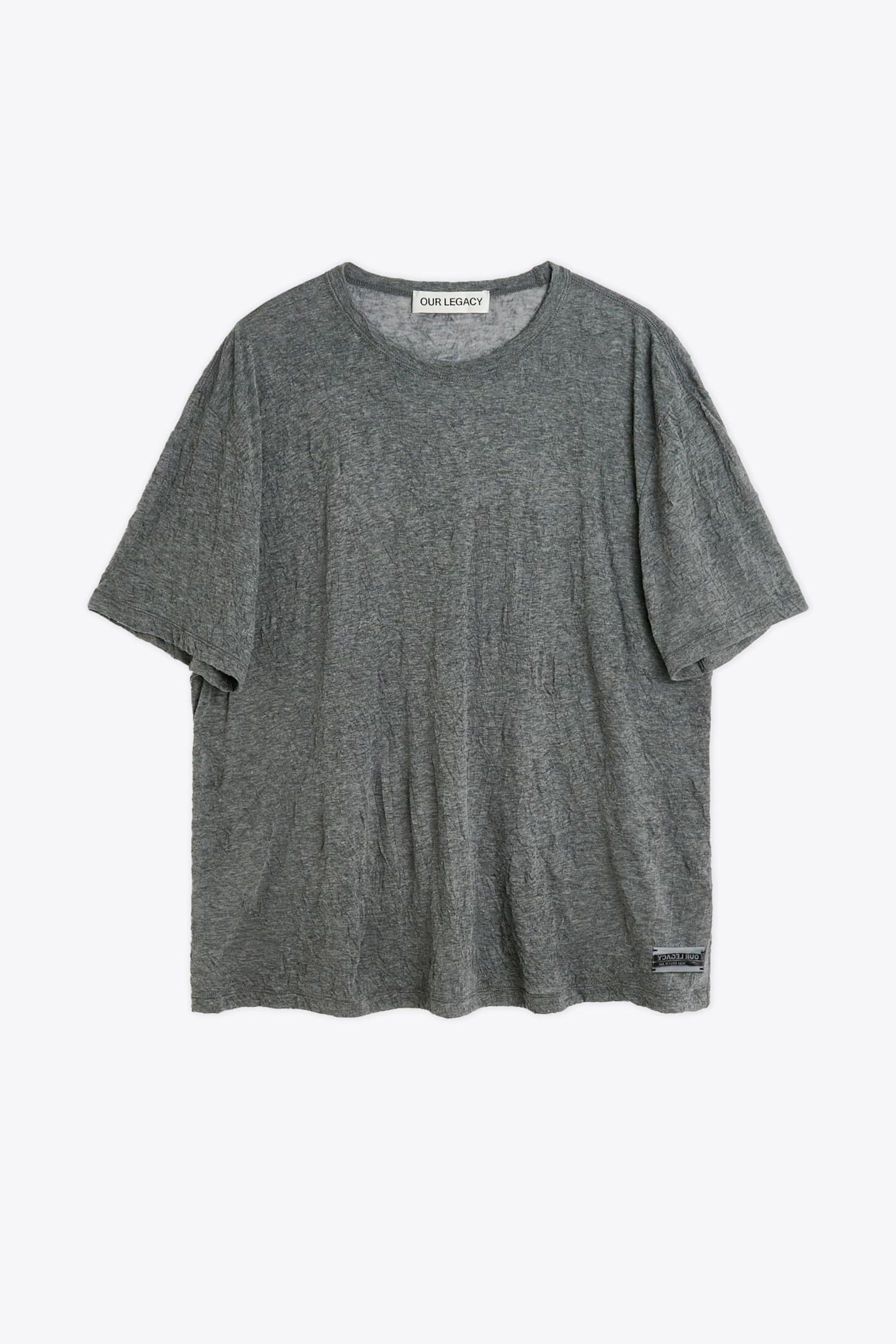 New Box T-shirt Melange Grey Crinkled Jersey T-shirt - New Box T-shirt