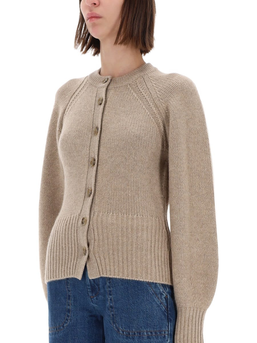 Guest In Residence "sculpted" Cardigan In Nude