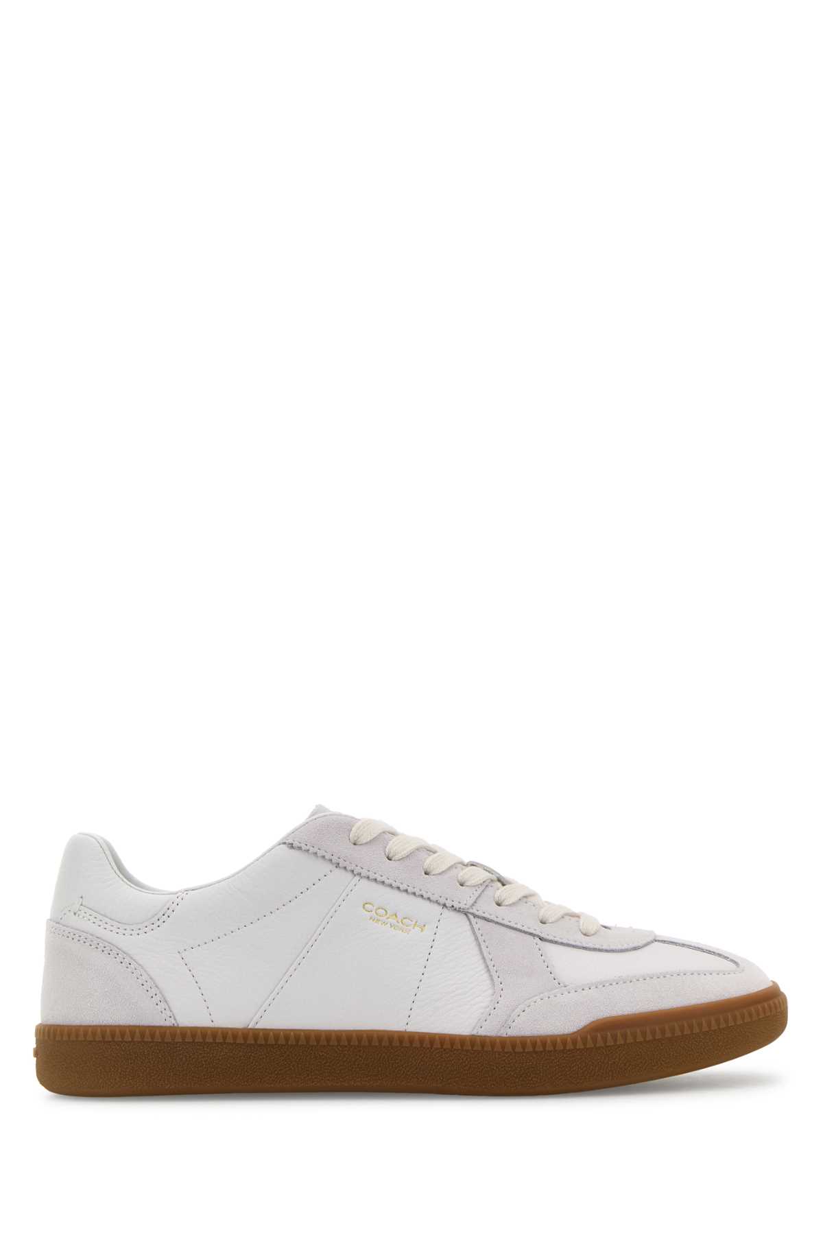 COACH WHITE LEATHER ELLIS SNEAKERS