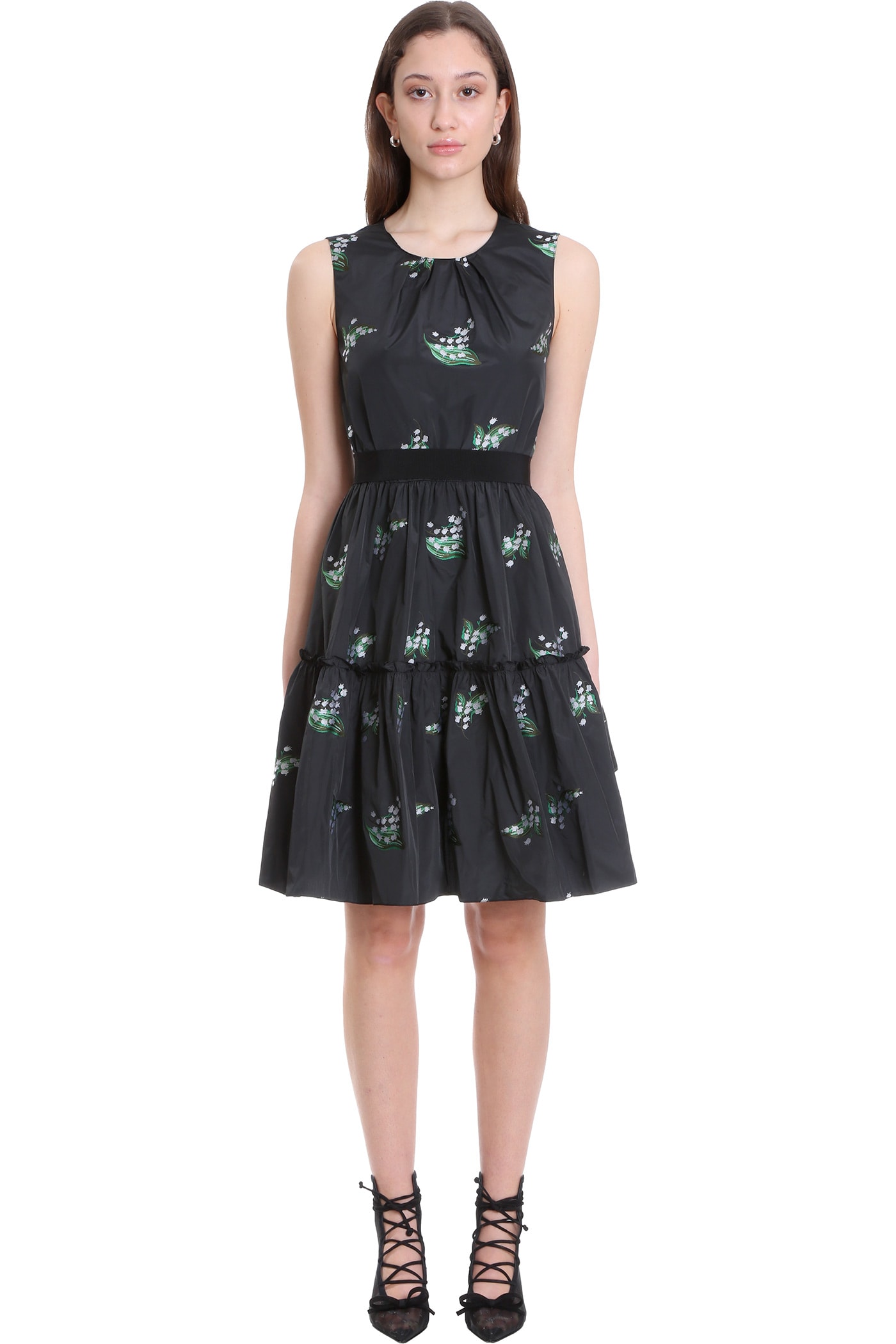 RED Valentino Dress In Black Synthetic Fibers