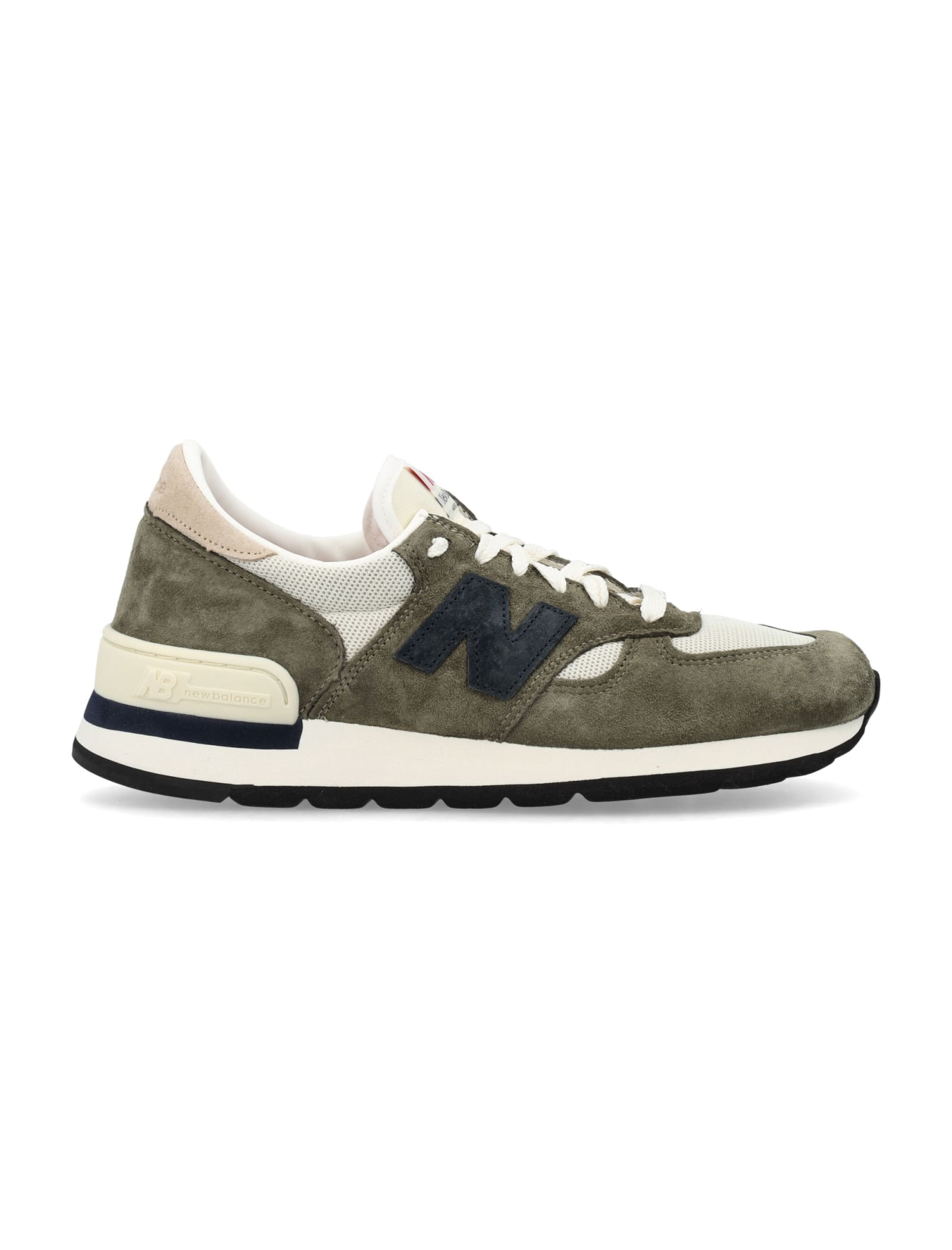 New Balance Herren Made In Usa 990 In Grau/blau, Leather, Grösse 46.5 In Bone Grey