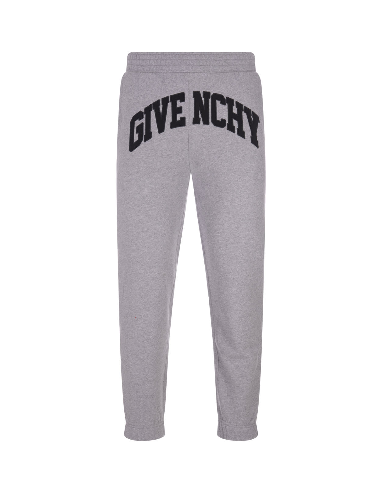 Givenchy Grey Joggers With Black Front Logo In Gray