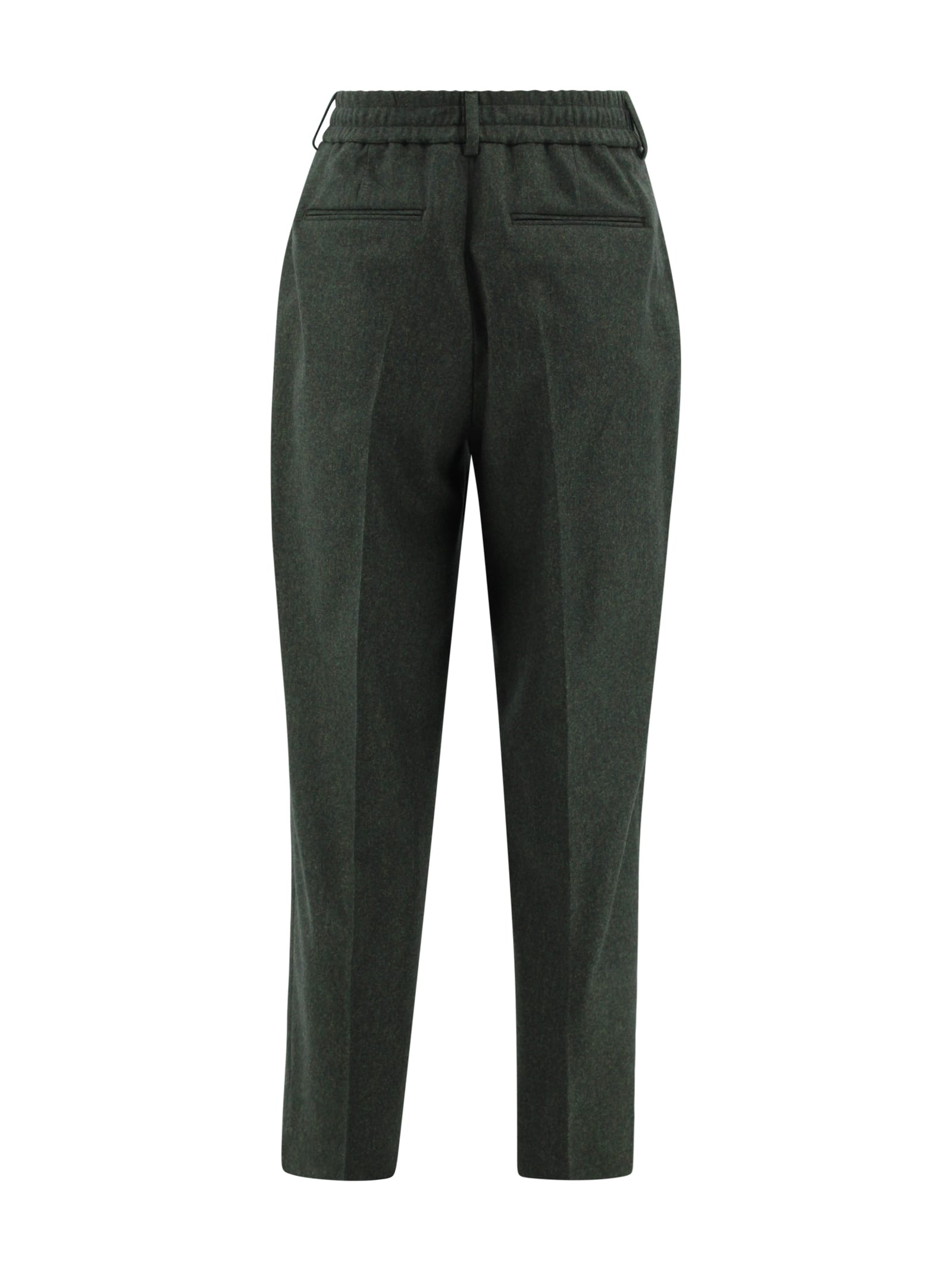 Pt Torino Wool Trousers In Green