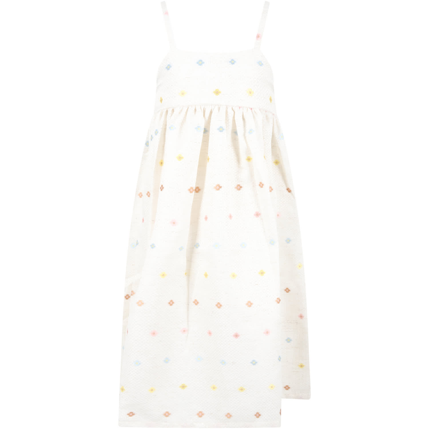 The New Society Ivory cecile Dress For Girl With Flowers