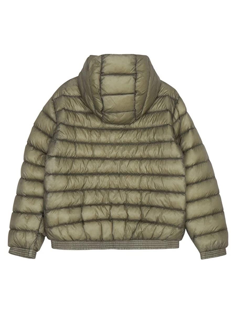 C.p. Company Hooded Quilted Jacket In Green
