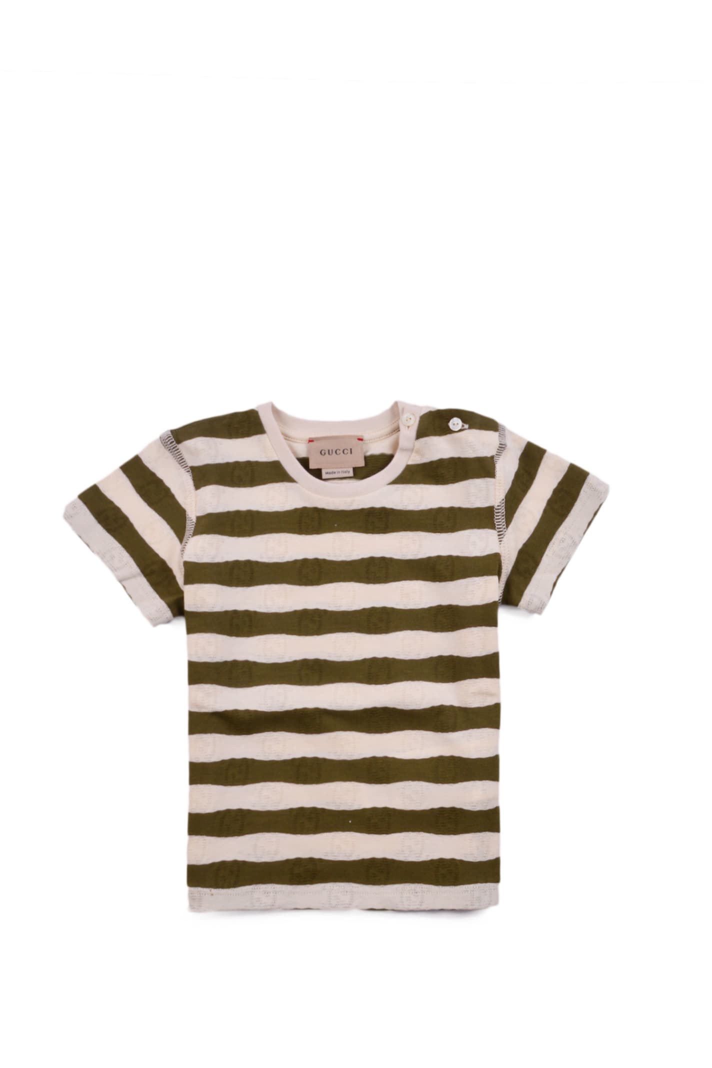 Gucci Striped Gg Cotton T-shirt