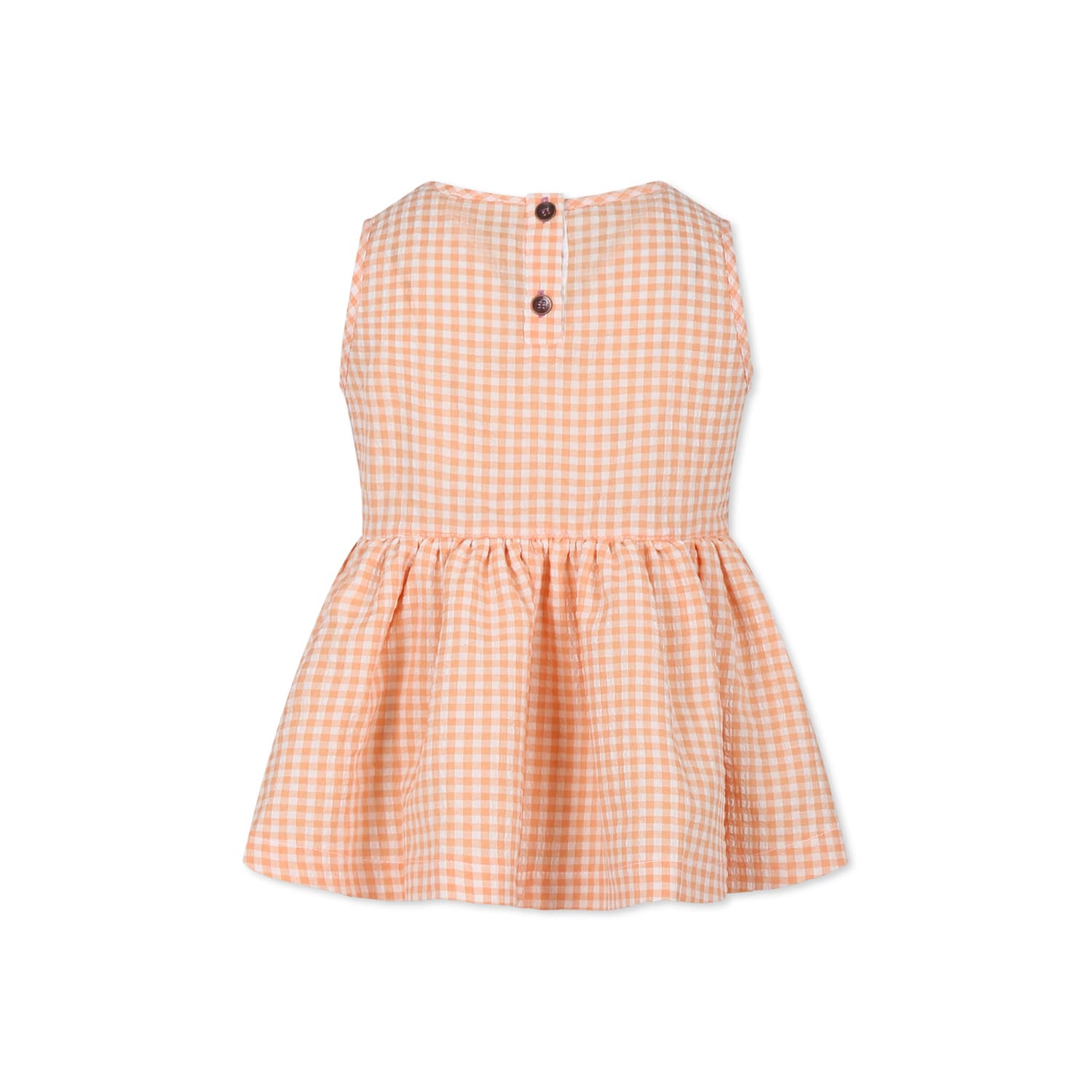 Caffe' D'orzo Bluse Mit Vichy-karo In Orange