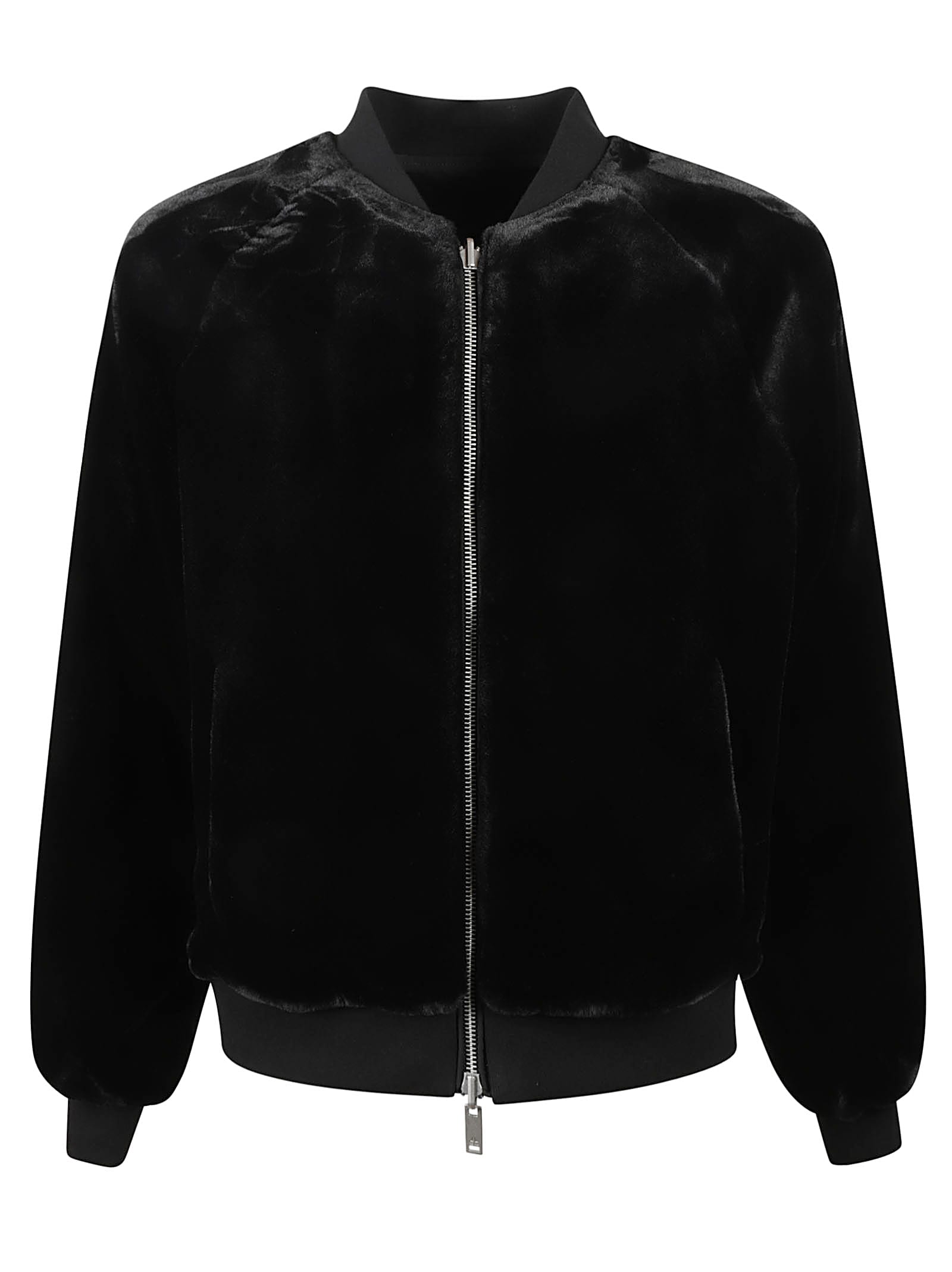 Shop Moose Knuckles Pocket Zip Bomber In Black