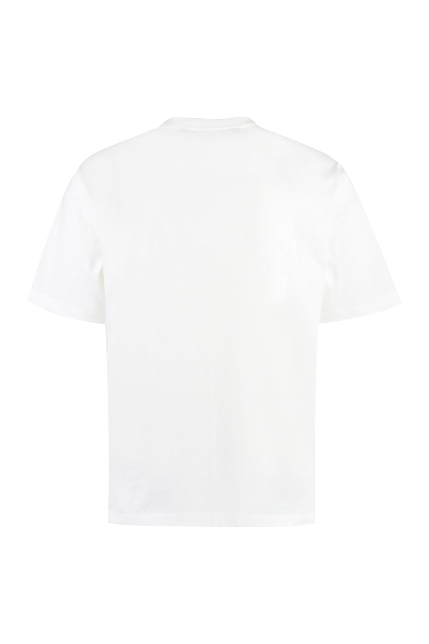 Shop Palm Angels Cotton Crew-neck T-shirt In White