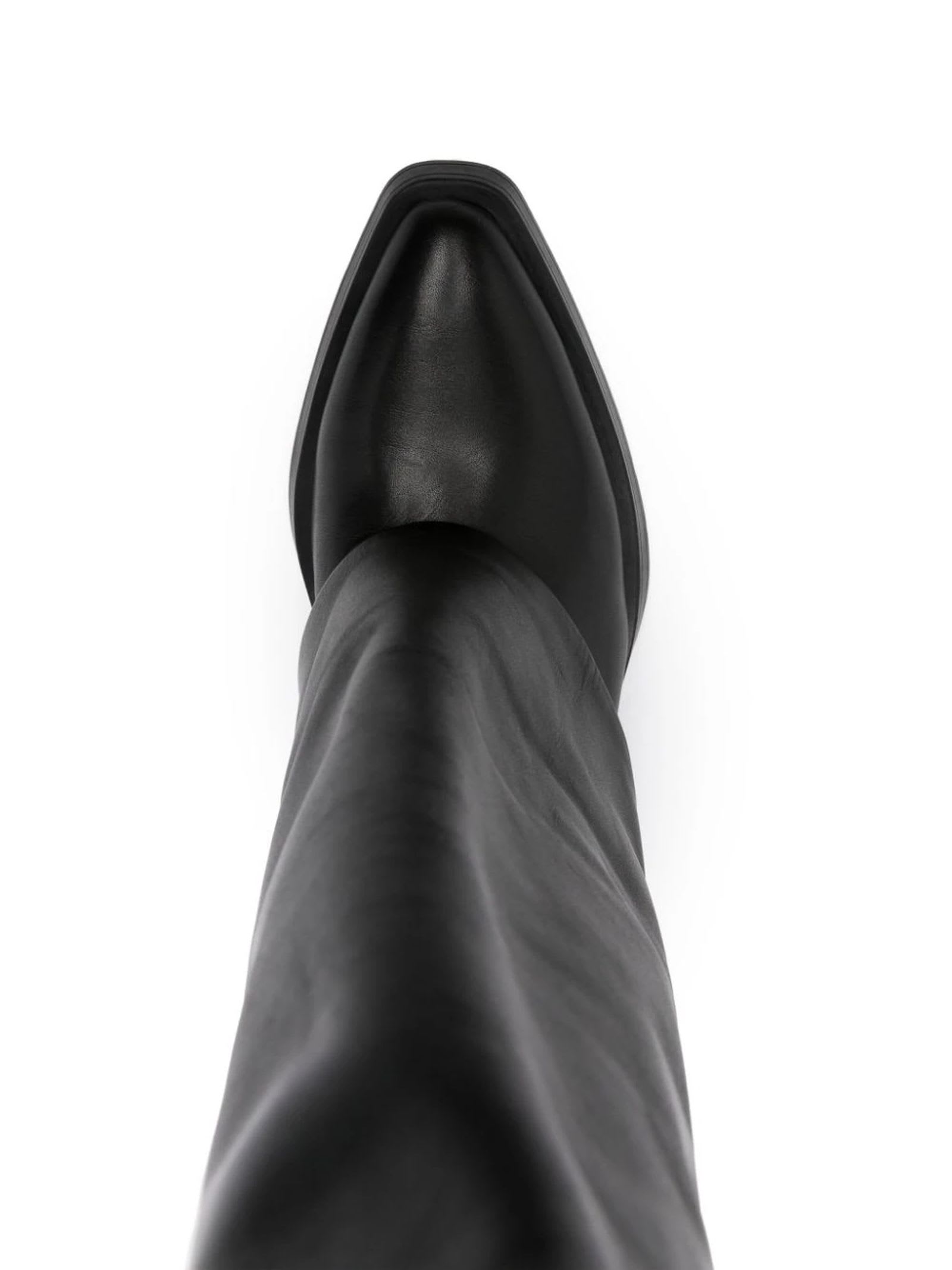 Shop Ash Black Calf Leather Jackson Boots