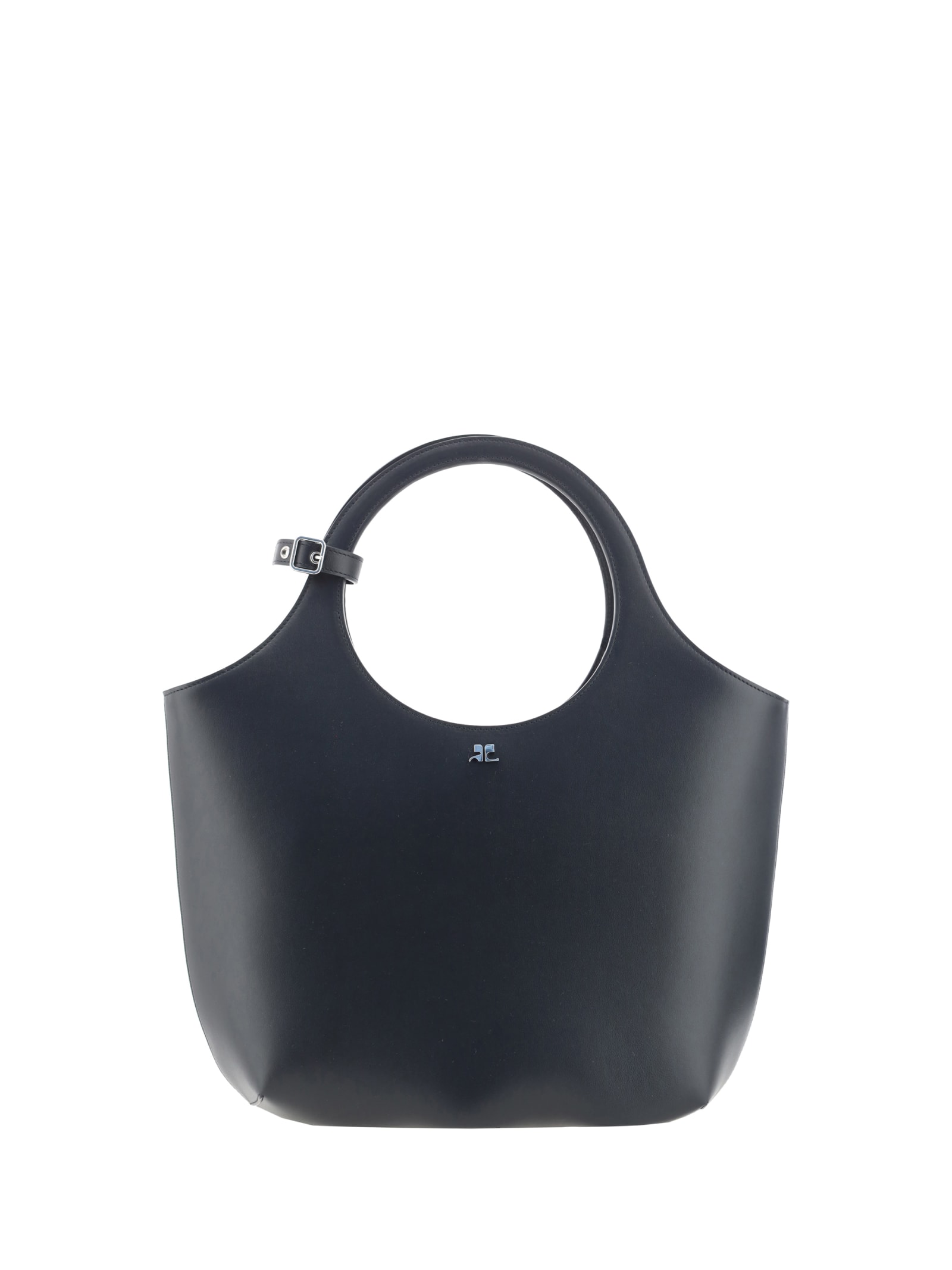 Shop Courrèges Medium Holy Handbag In Black