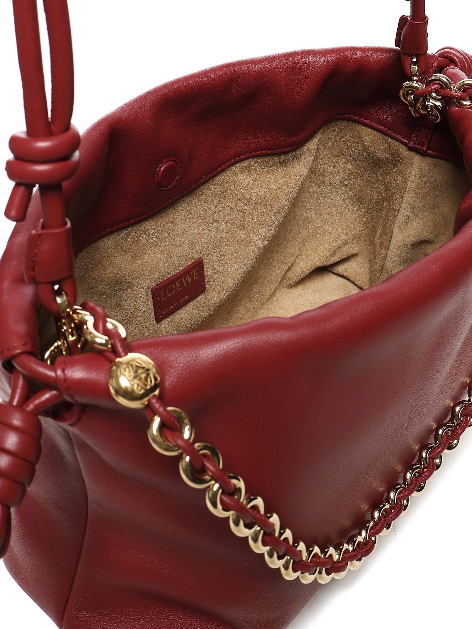 Loewe Medium Flamenco Purse In Lambskin Nappa Leather In Red