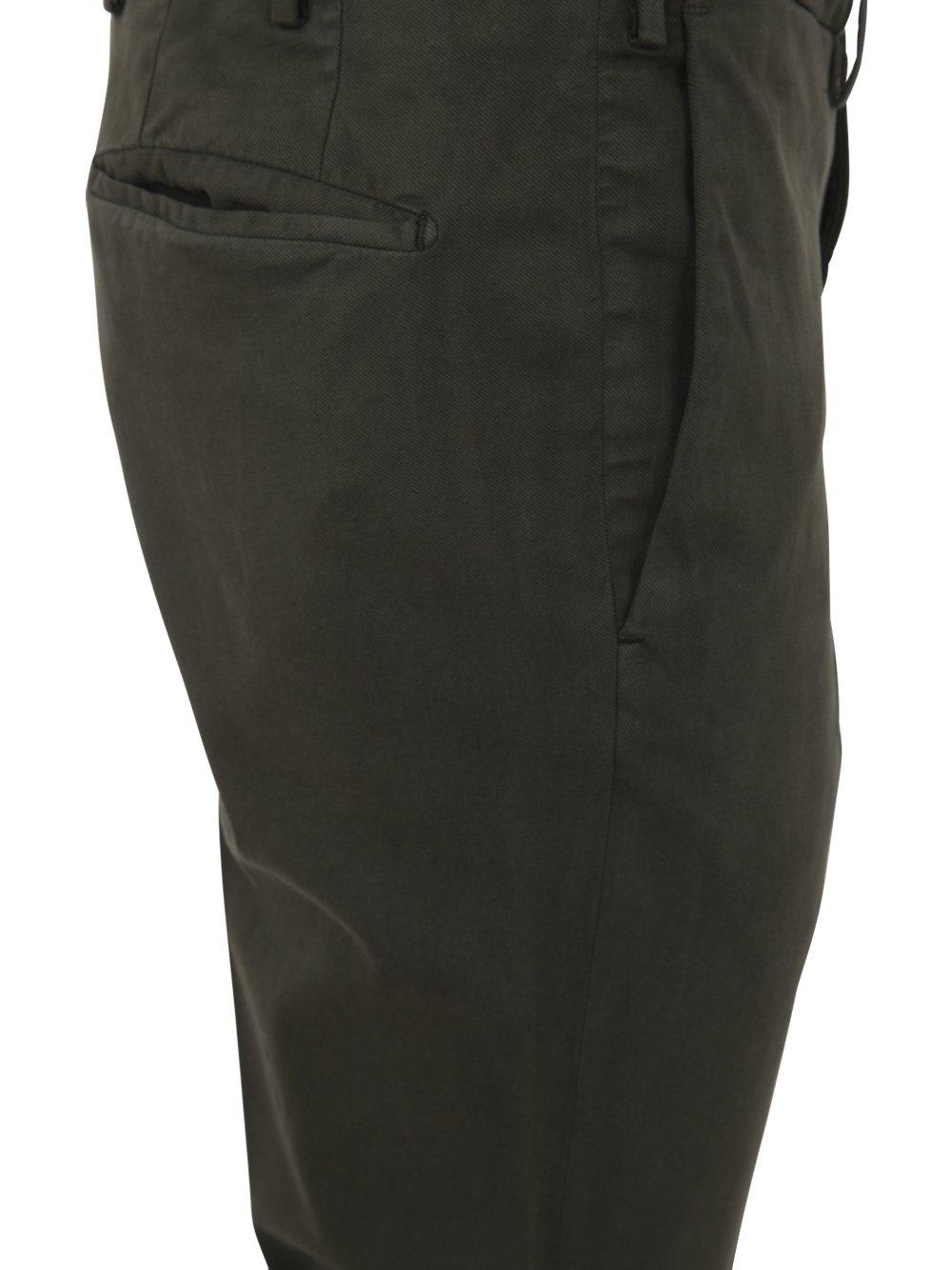Shop Incotex Red Low-rise Straight-leg Slim-cut Trousers  In Green