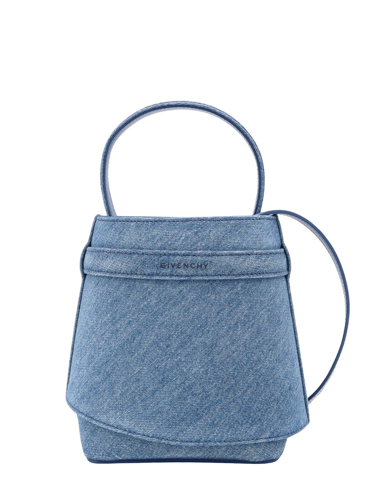 Shop Givenchy 4g Shark Lock Bucket Bag In Blue