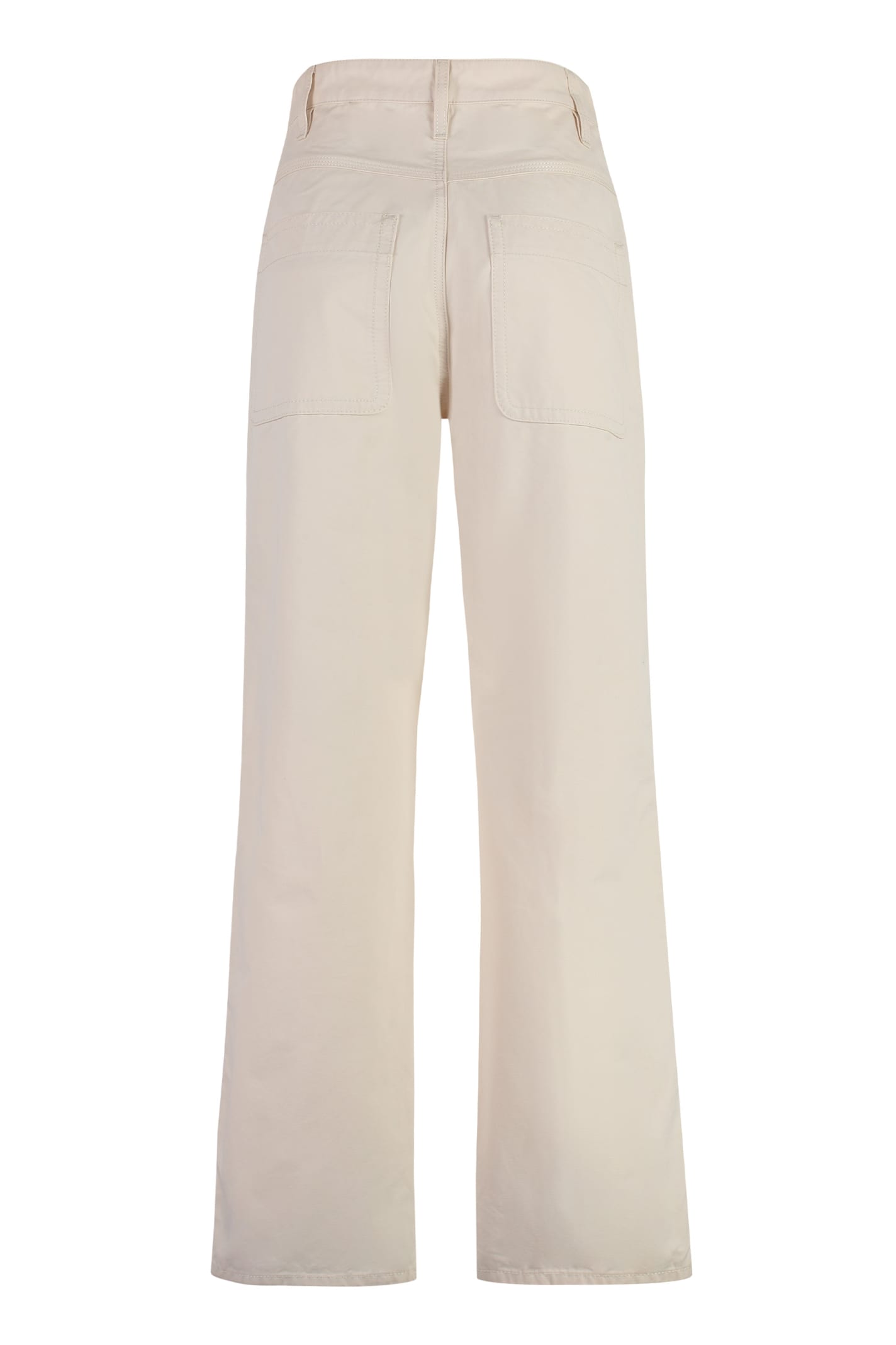 Shop Isabel Marant Étoile Driane Cotton Trousers In Ecru