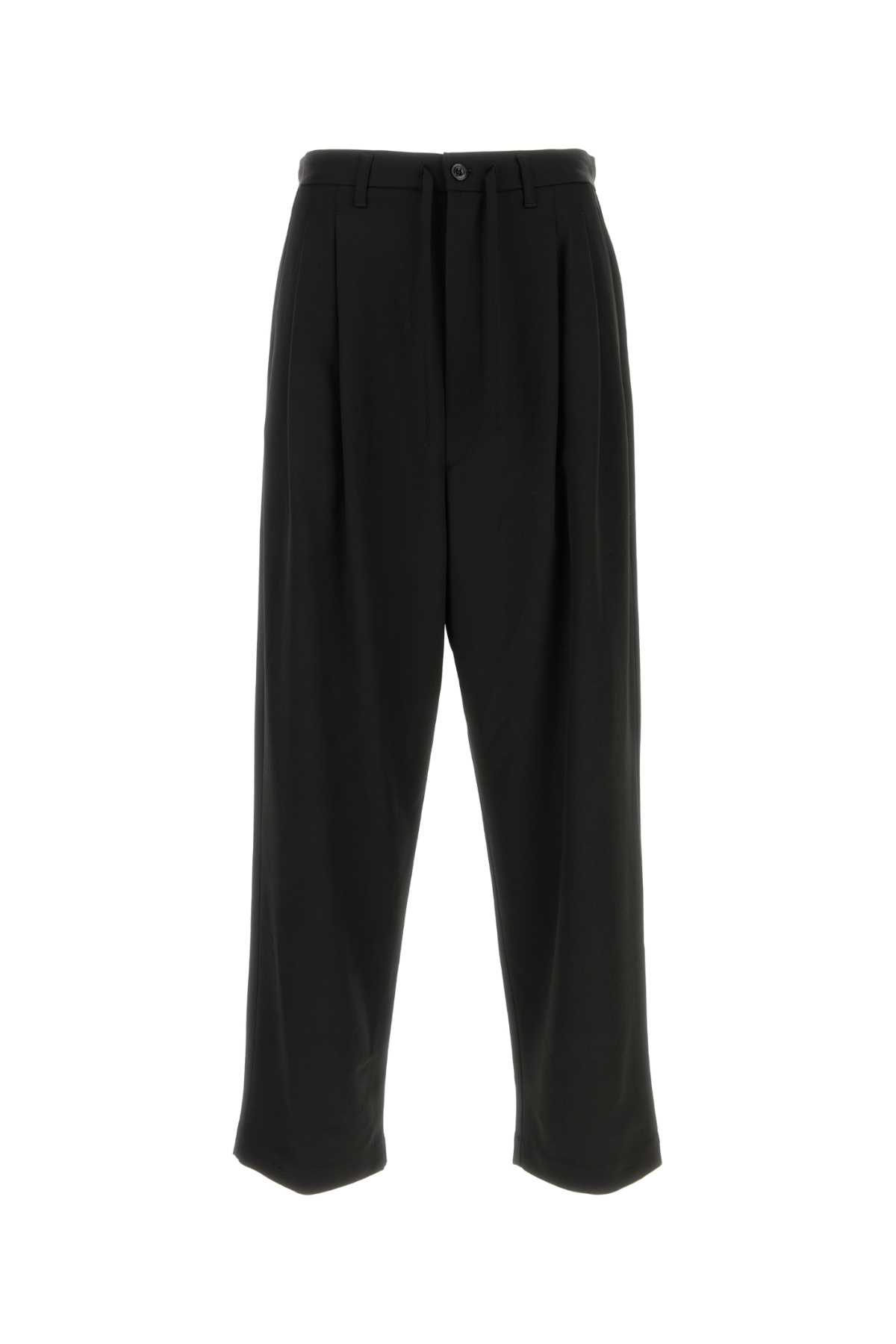 Black Wool Blend Pant