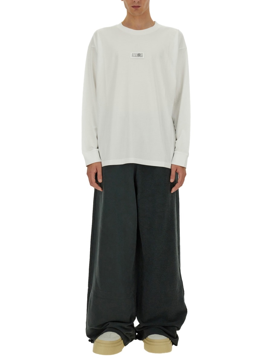 Shop Mm6 Maison Margiela Cotton Pants In Charcoal