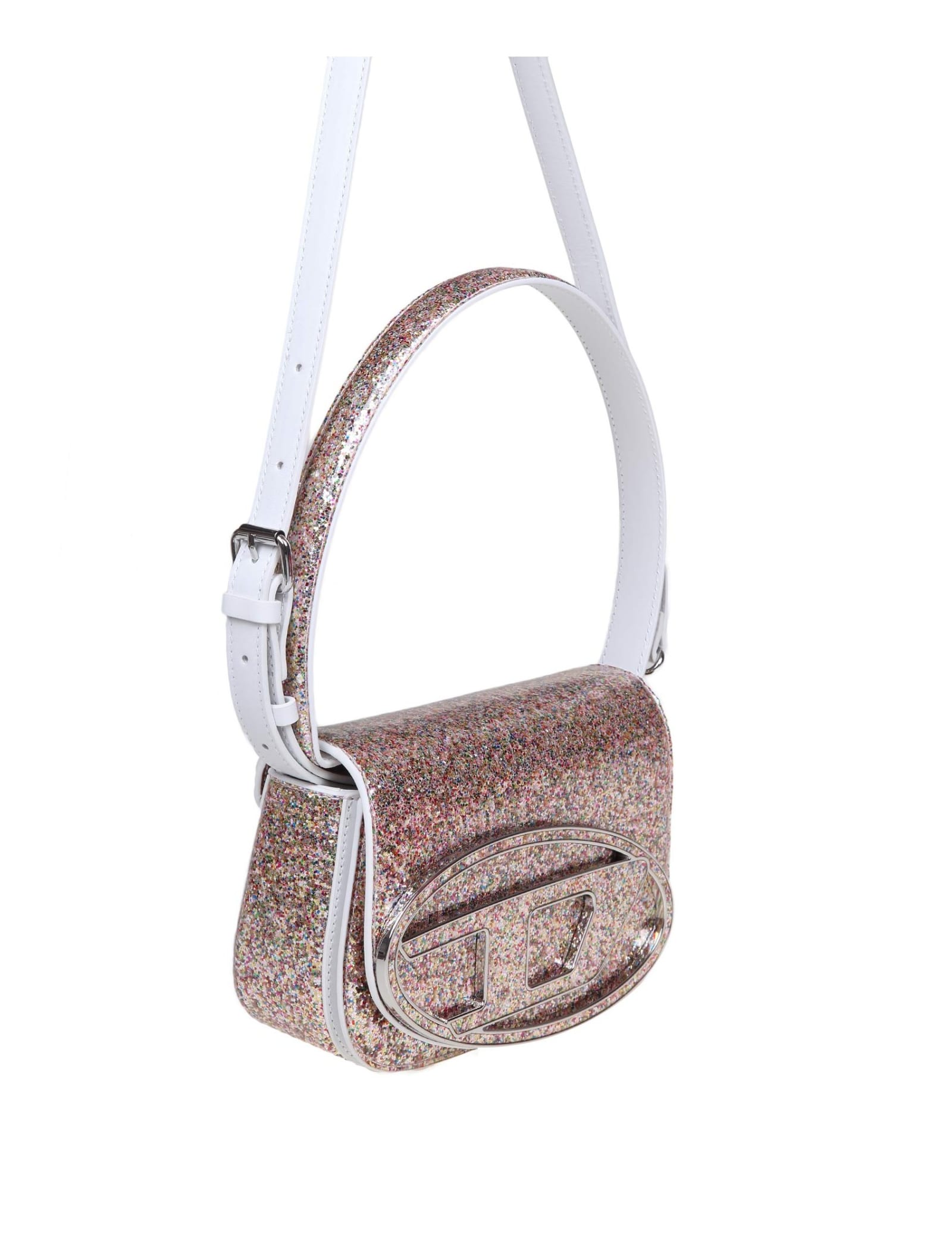 Shop Diesel 1dr Shoulder Bag In Multicolored Leather