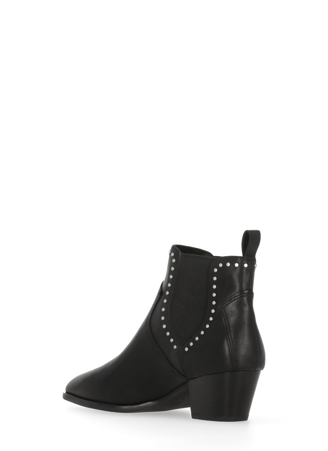 Ash Chelsea Ankle Boots Block Heel In Black